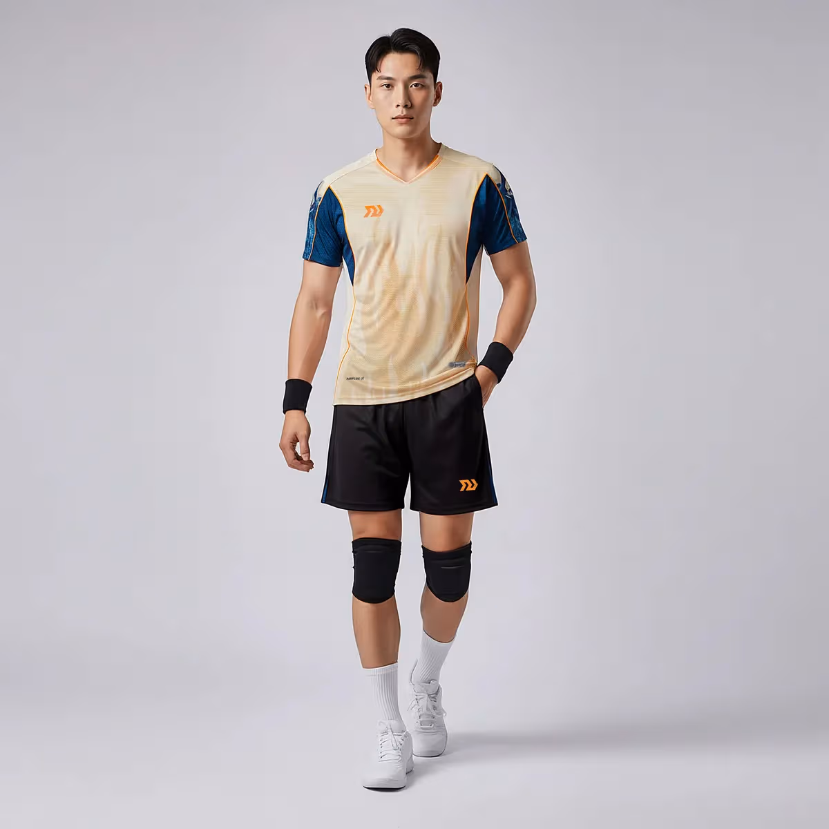 Bộ Quần Áo Bóng Chuyền Nam Bulbal Burnito BC11 Kem