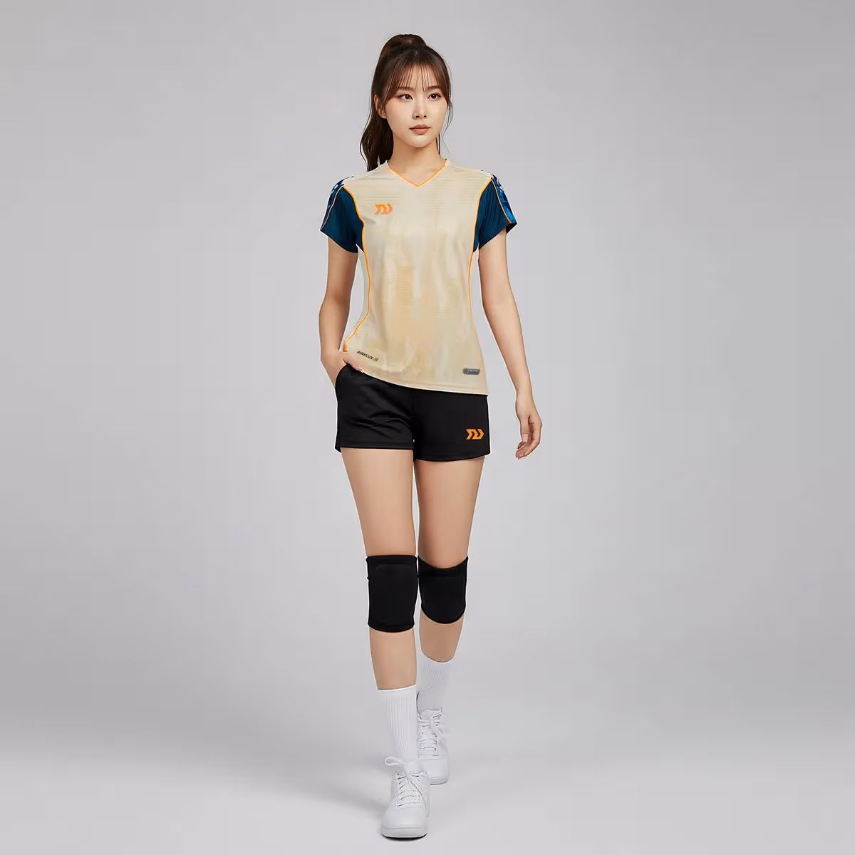 Bộ Quần Áo Bóng Chuyền Nữ Bulbal Burnito BC11 Kem