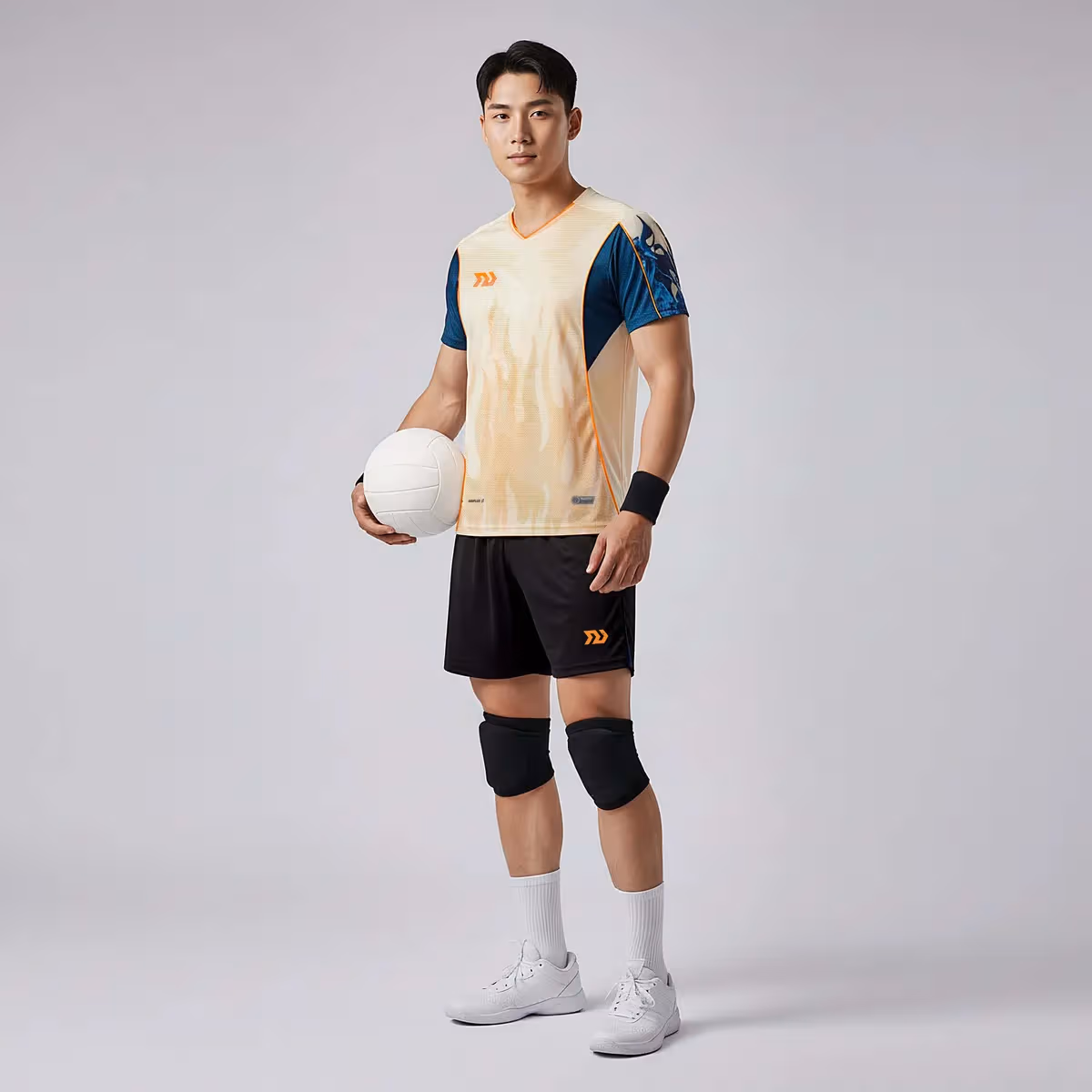 Bộ Quần Áo Bóng Chuyền Nam Bulbal Burnito BC11 Kem