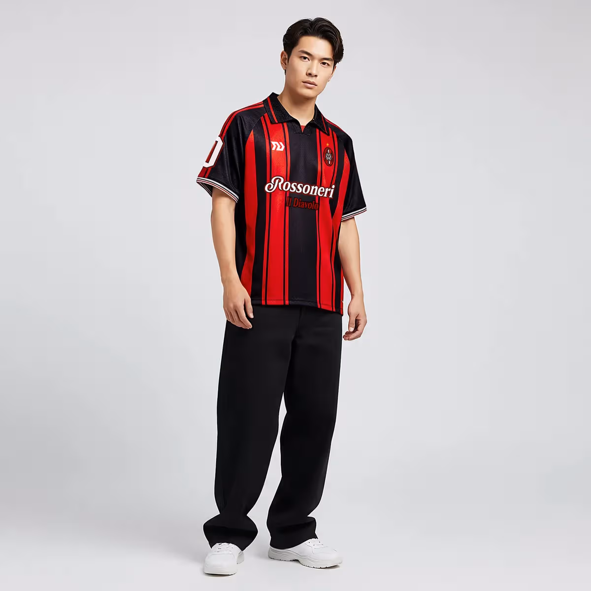 Áo Bulbal Polo Jersey Rossoneri Đỏ Đen