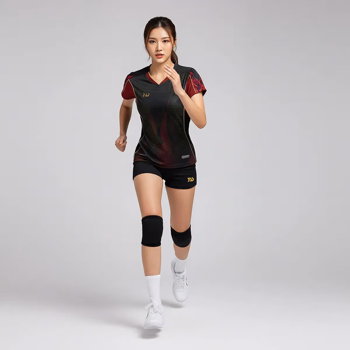 Bộ Quần Áo Bóng Chuyền Nữ Bulbal Burnito BC11 Đen