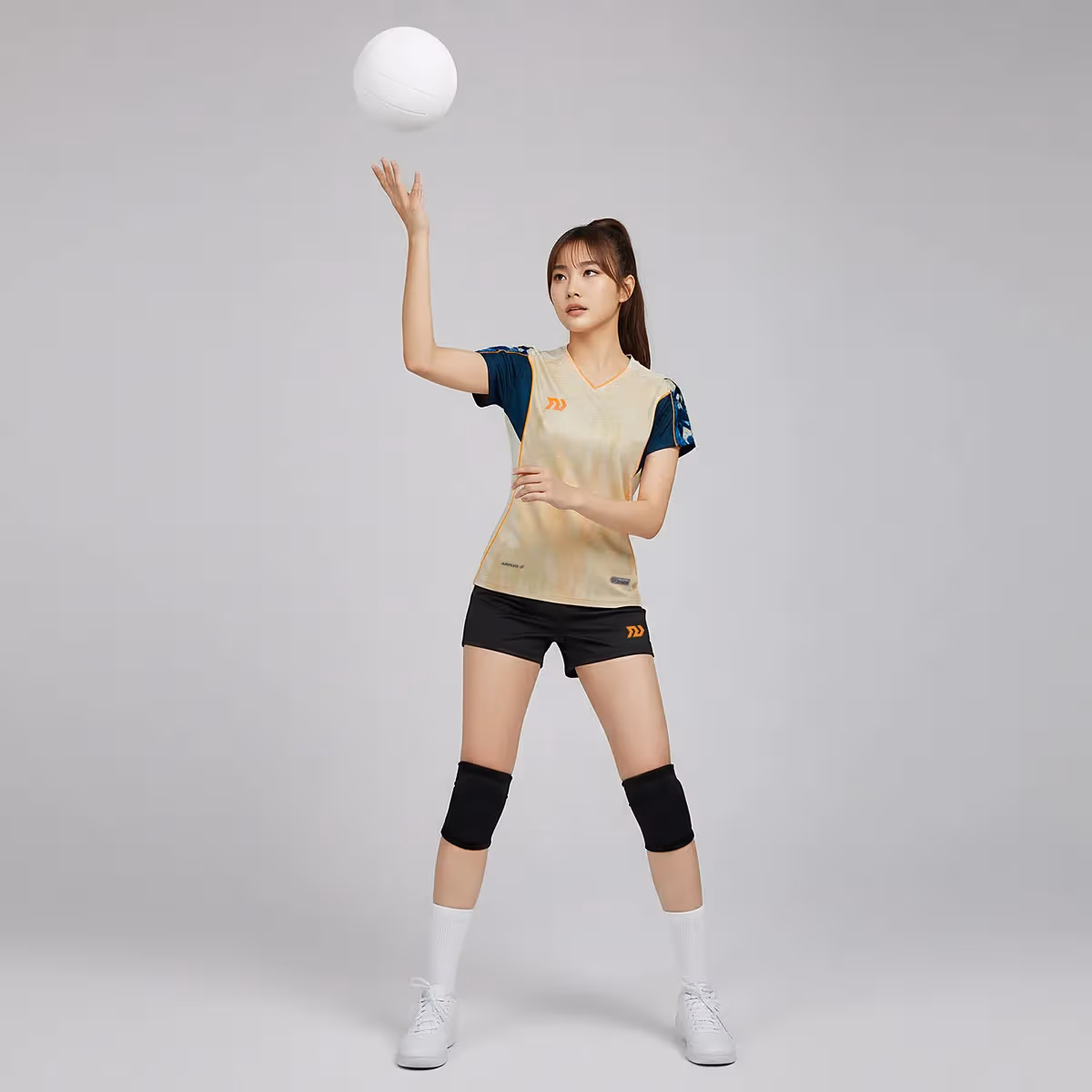 Bộ Quần Áo Bóng Chuyền Nữ Bulbal Burnito BC11 Kem