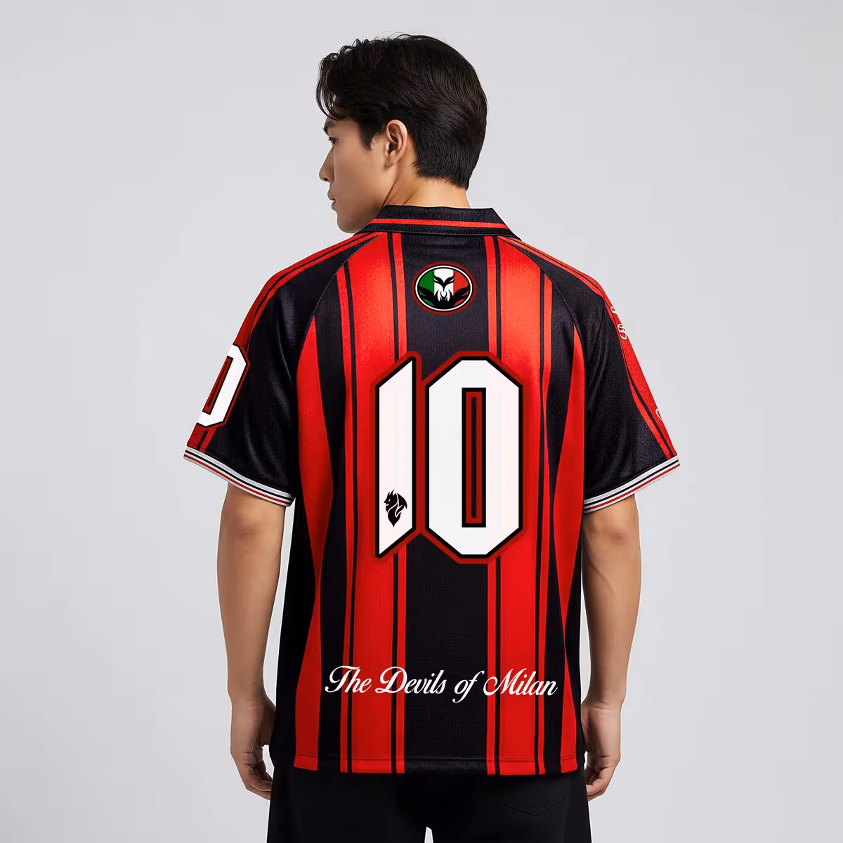 Áo Bulbal Polo Jersey Rossoneri Đỏ Đen