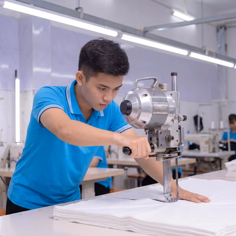 Vận hành máy cắt vải tự động