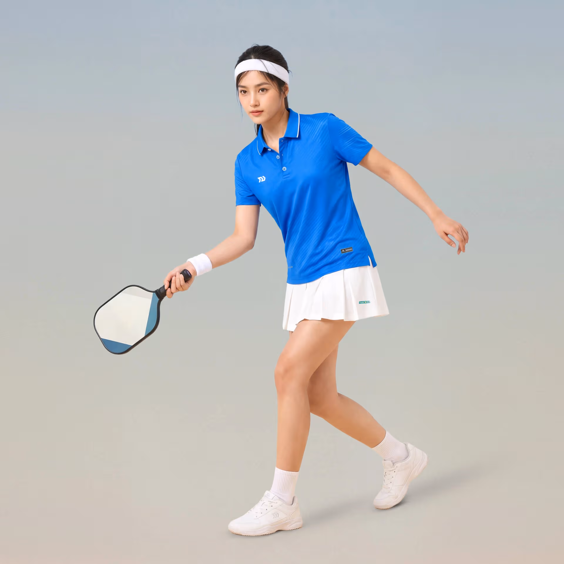 Áo thể thao cổ trụ Nữ Bulbal Draco Xanh Ya 6