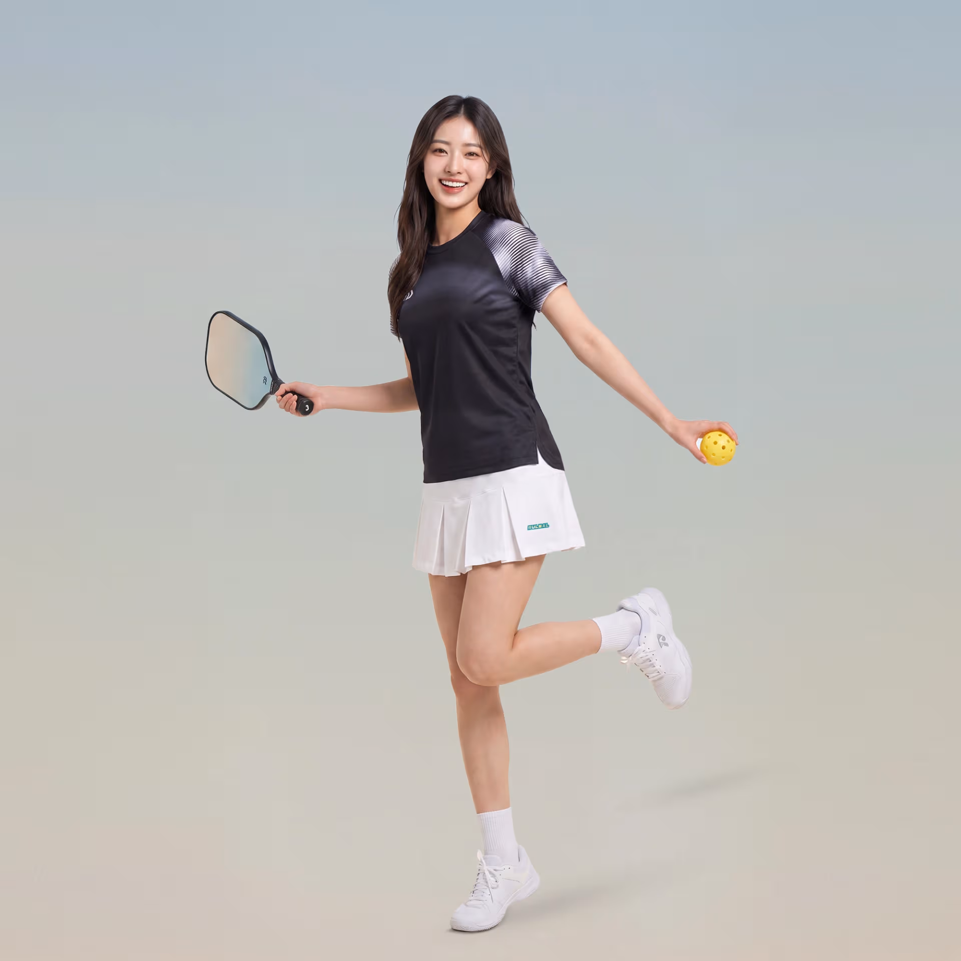 Áo thể thao Nữ Bulbal Lumar 02 Đen Xám 6