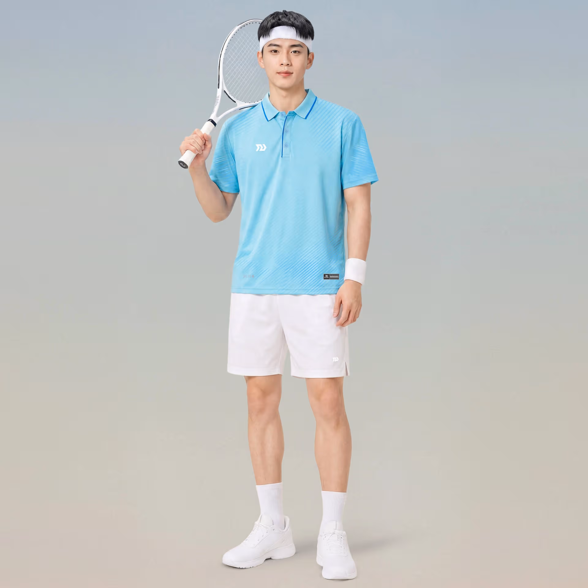 Áo thể thao cổ trụ Nam Bulbal Draco Thiên Thanh 7