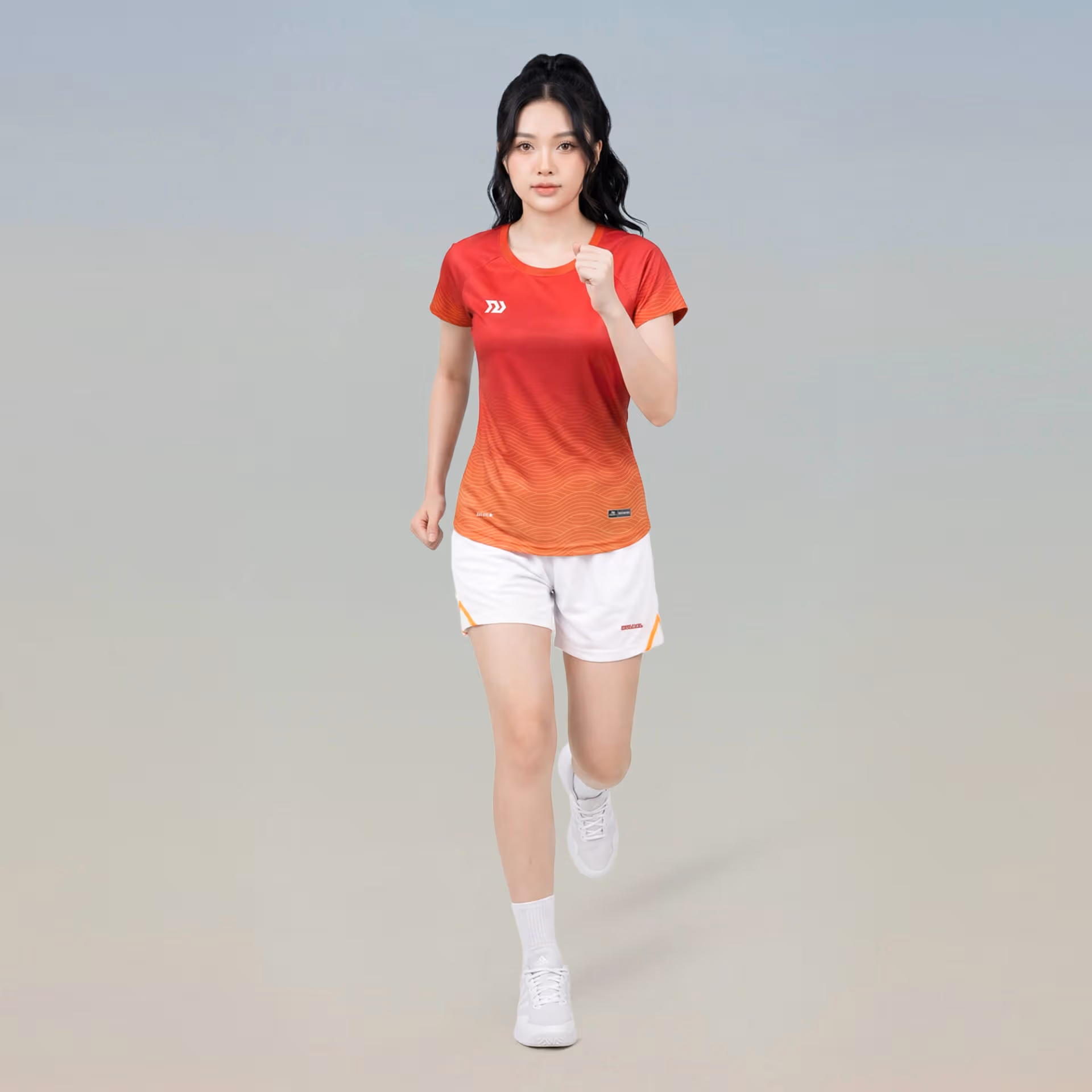 Quần Short Thể Thao Nữ Bulbal Flexo P01 Trắng Cam 7