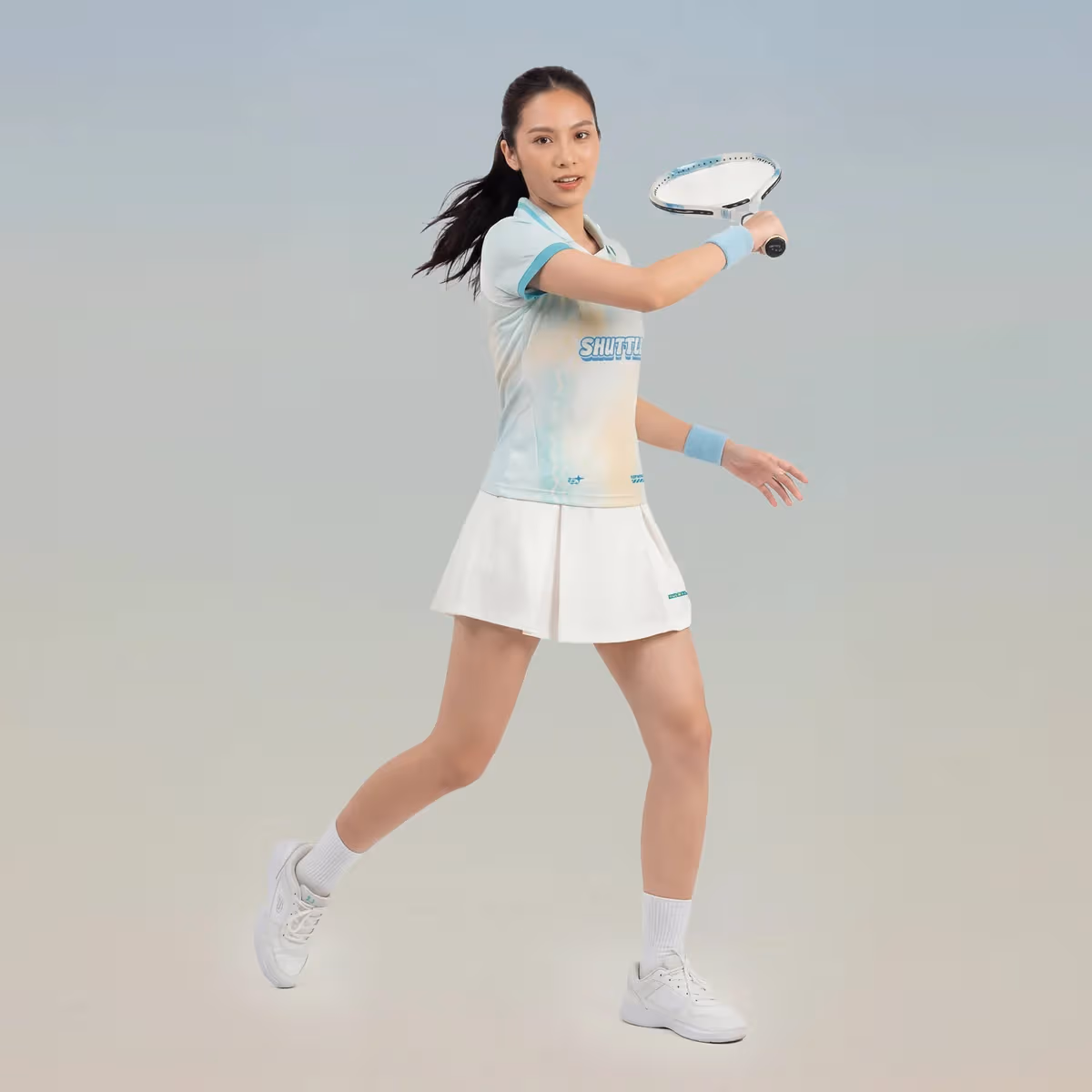 Chân Váy Thể Thao Bulbal Swirla S01 Trắng
