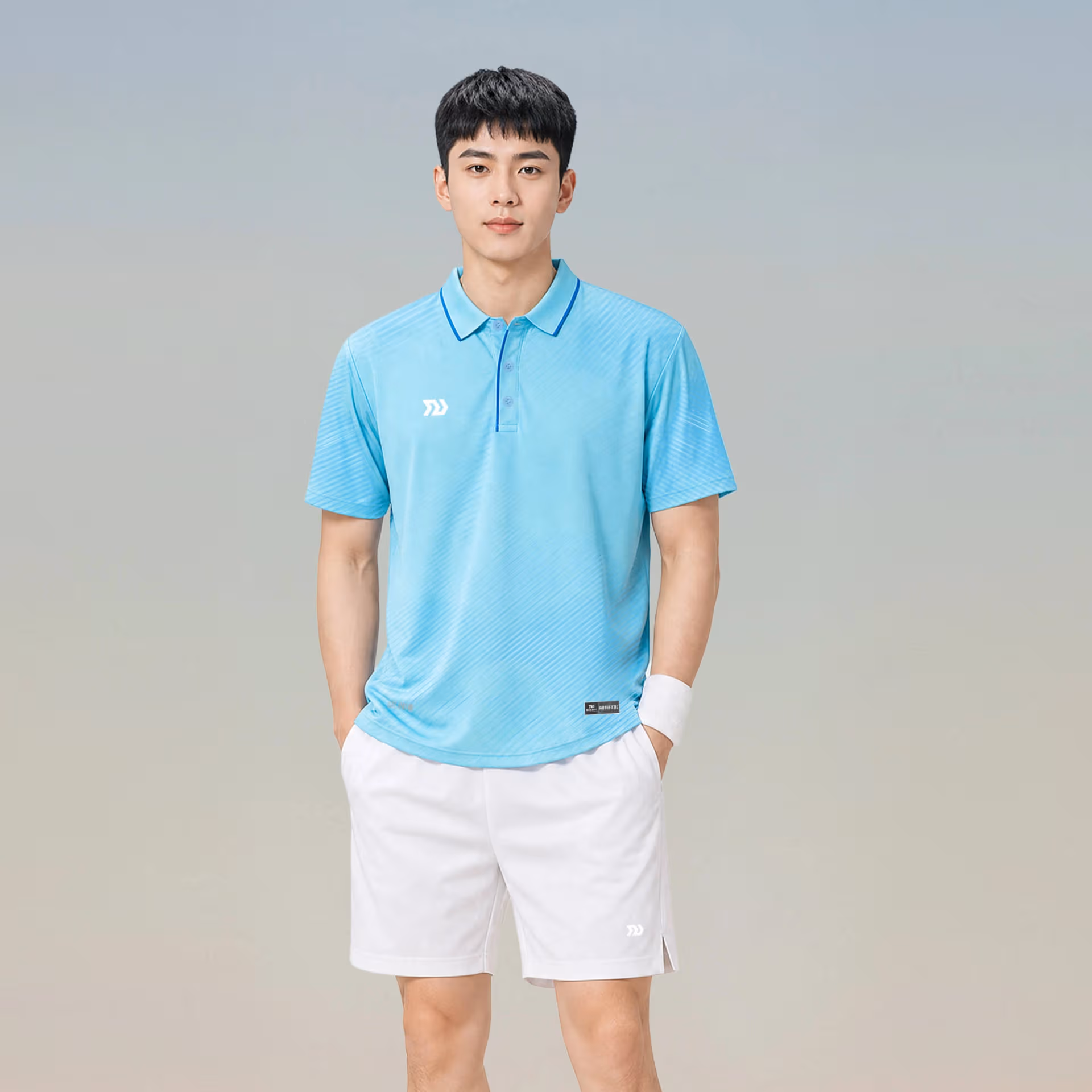 Áo thể thao cổ trụ Nam Bulbal Draco Thiên Thanh 1