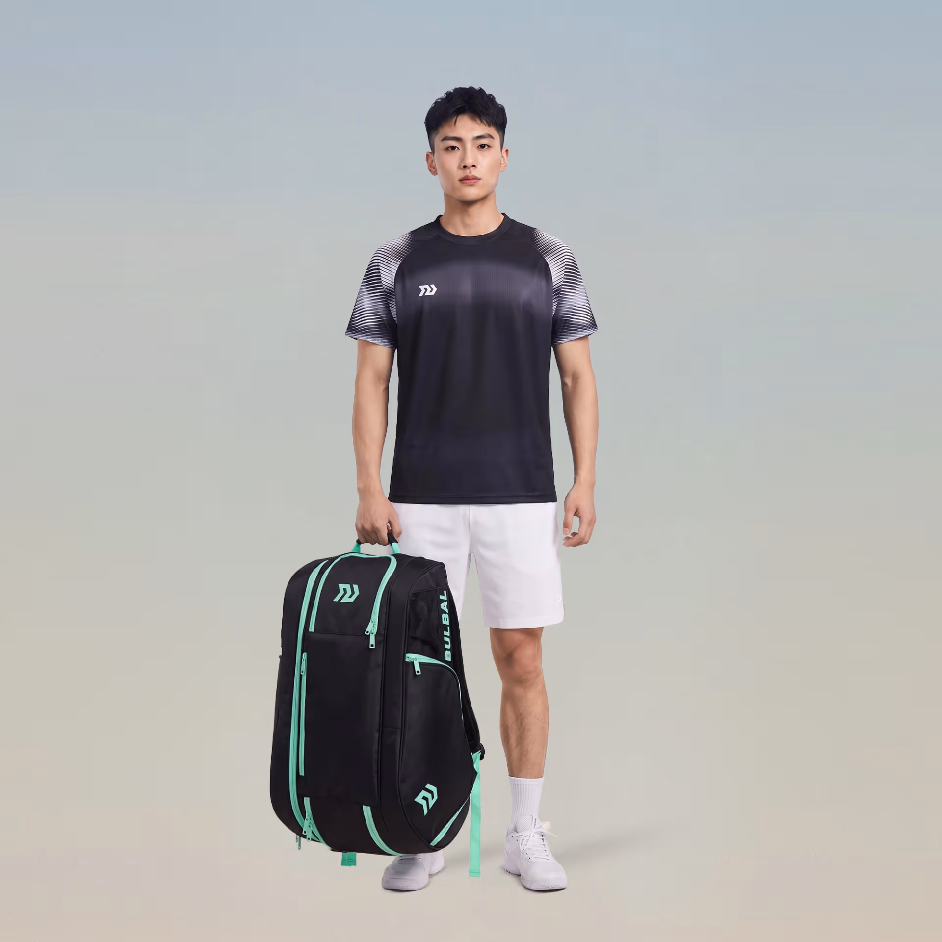 Áo thể thao Nam Bulbal Lumar 02 Đen Xám 8