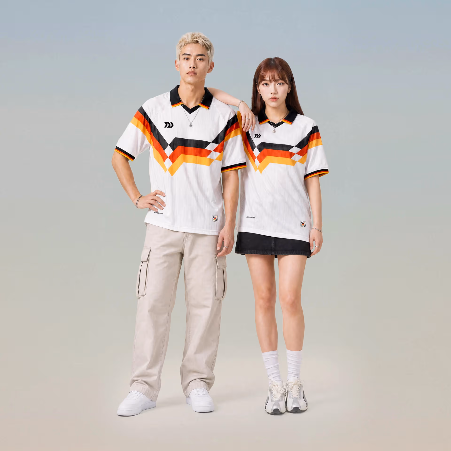Áo Polo Bulbal Jersey WC26 Trắng Đen 8