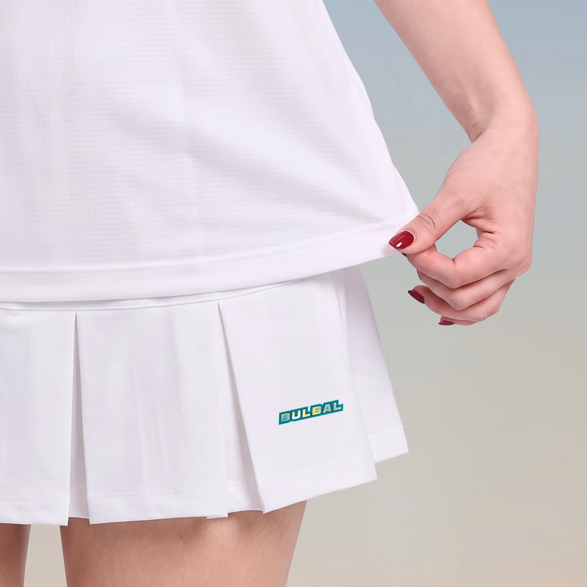 Áo thể thao Nữ Bulbal Lumar 02 Trắng Xanh Lá 3