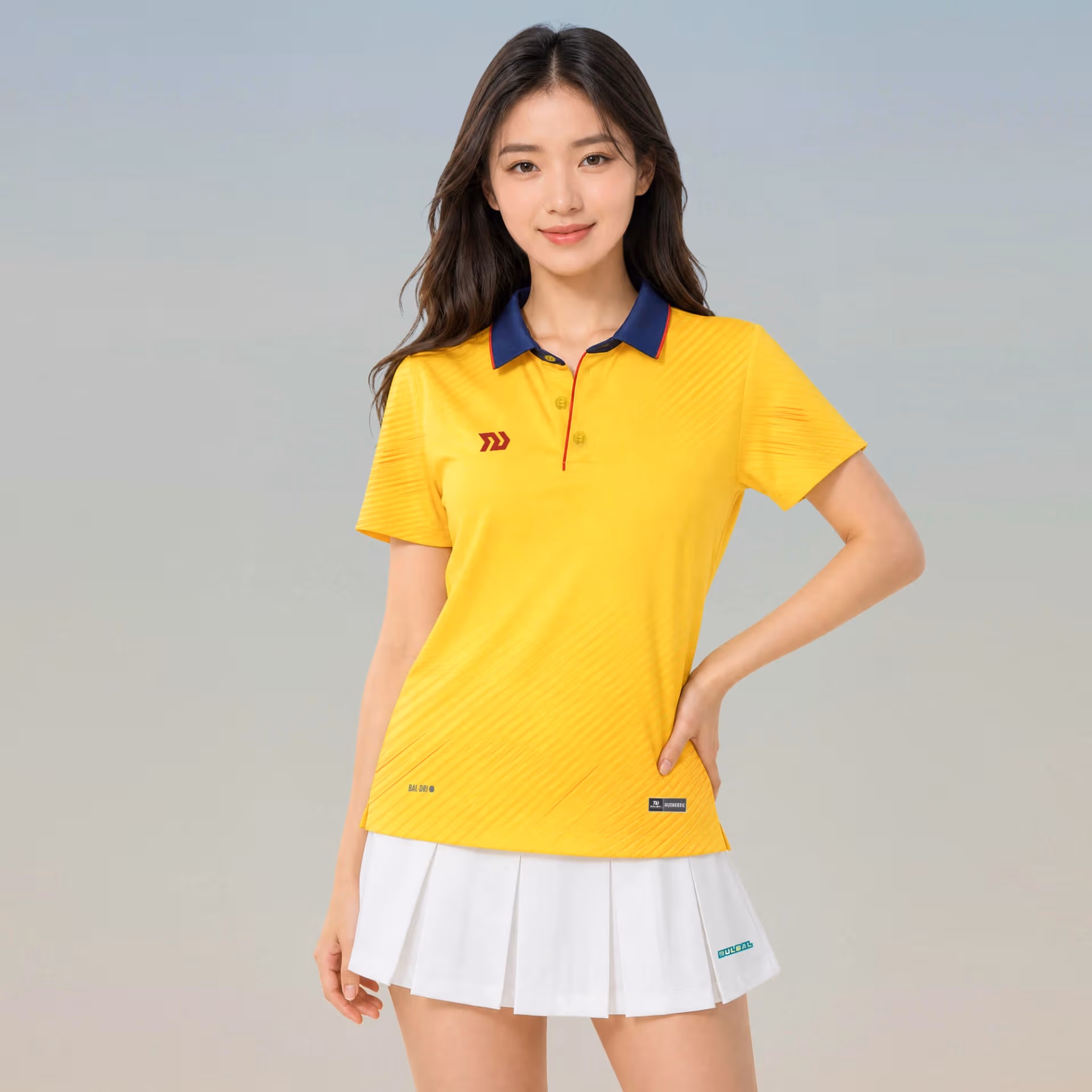 Áo thể thao cổ trụ Nữ Bulbal Draco Vàng 1