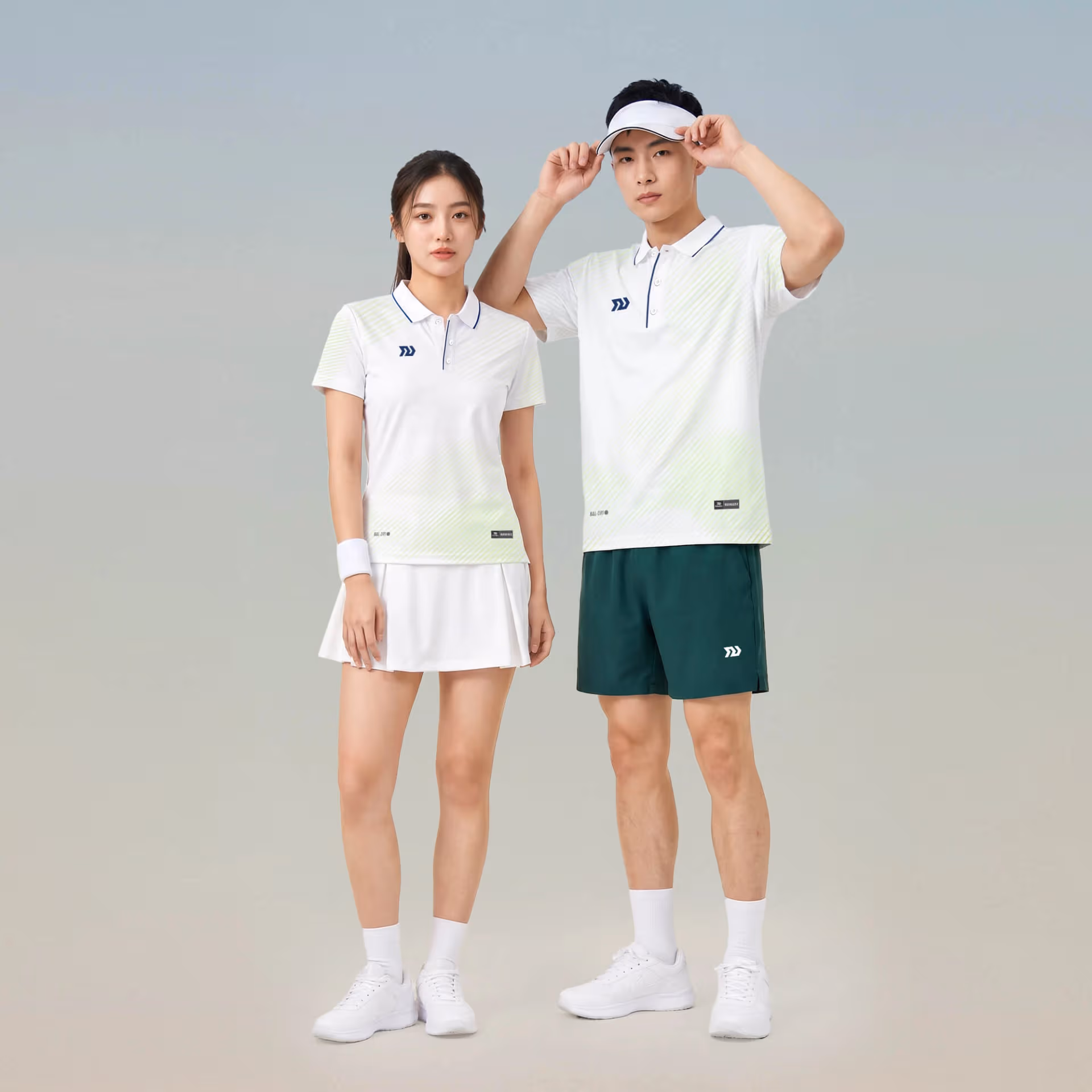 Áo thể thao cổ trụ Nam Bulbal Draco Trắng Lá 8