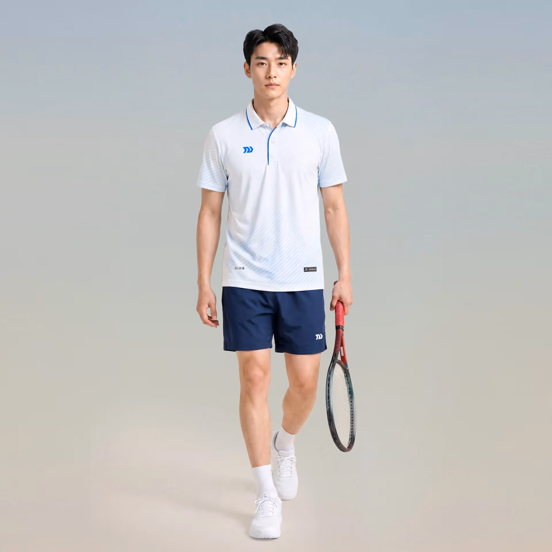 Áo thể thao cổ trụ Nam Bulbal Draco Trắng Biển 7
