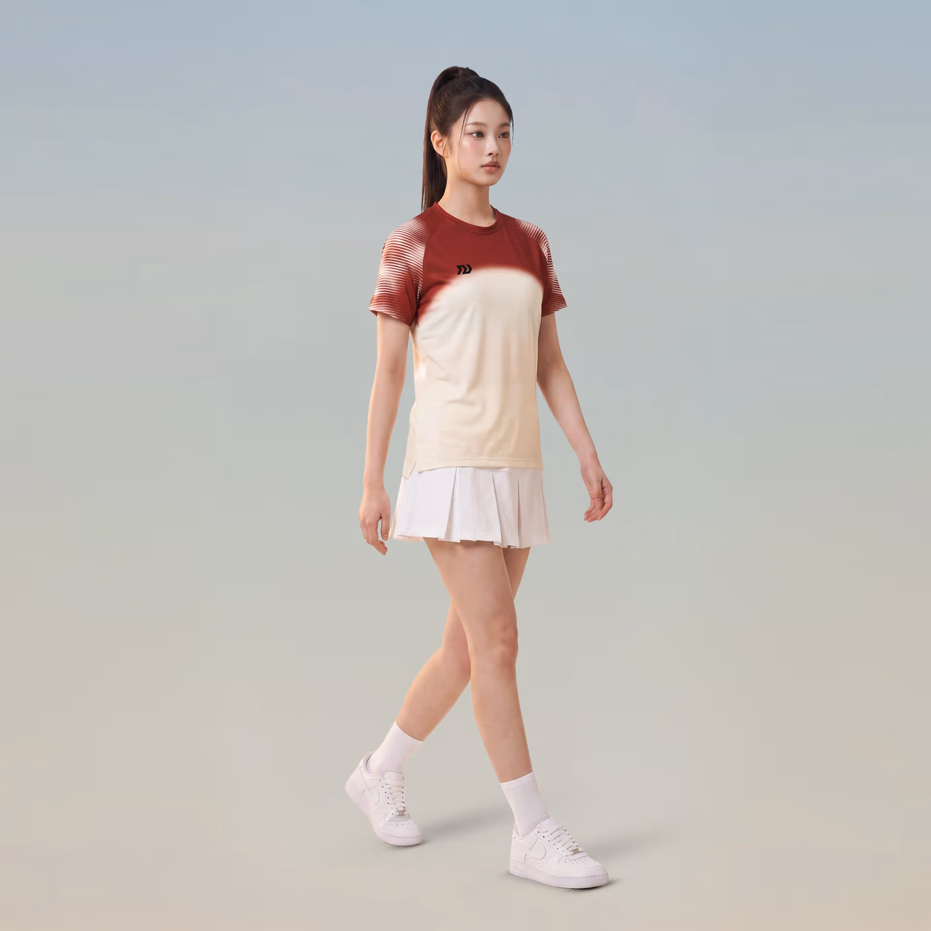 Áo thể thao Nữ Bulbal Lumar 02 Kem Đỏ 7
