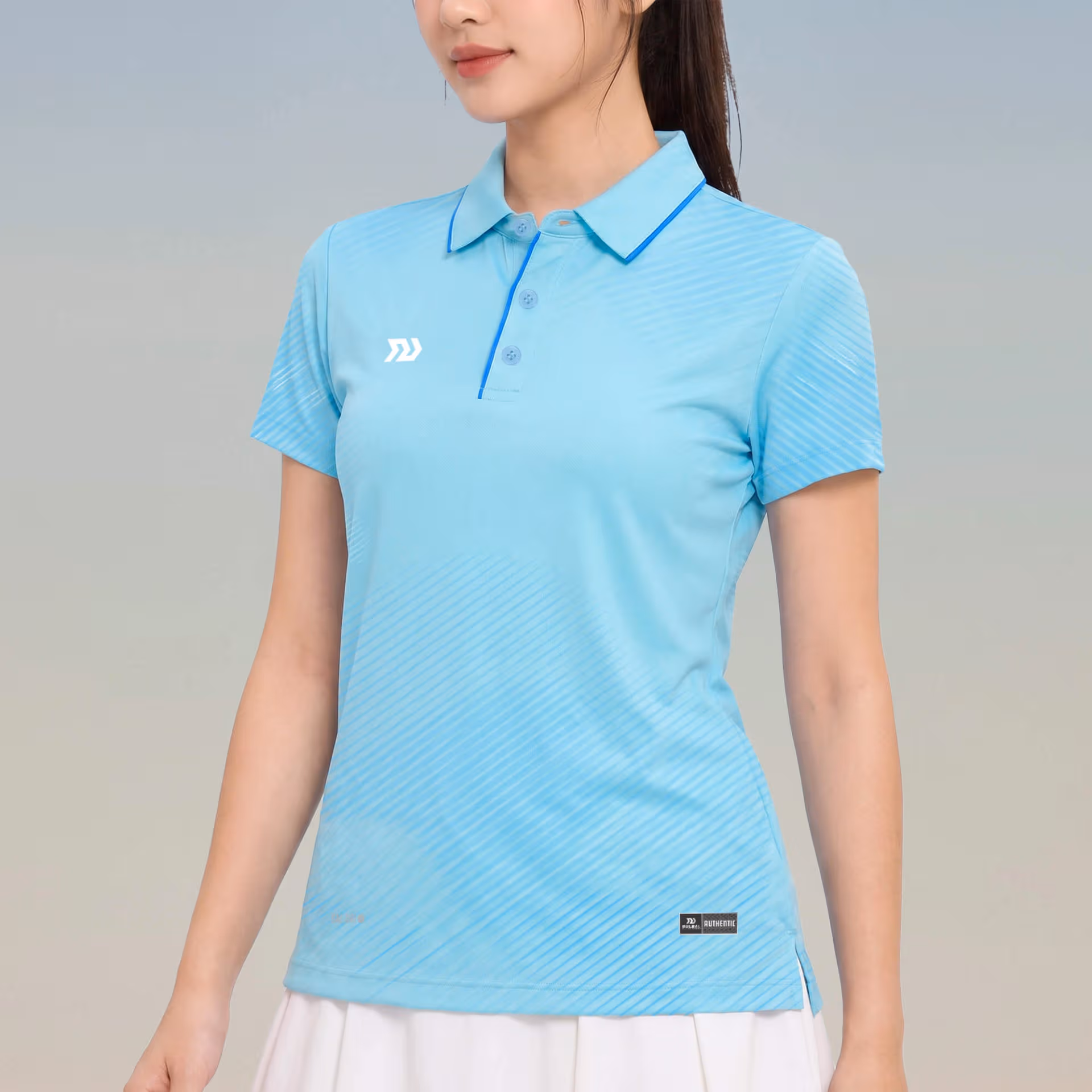 Áo thể thao cổ trụ Nữ Bulbal Draco Thiên Thanh 2