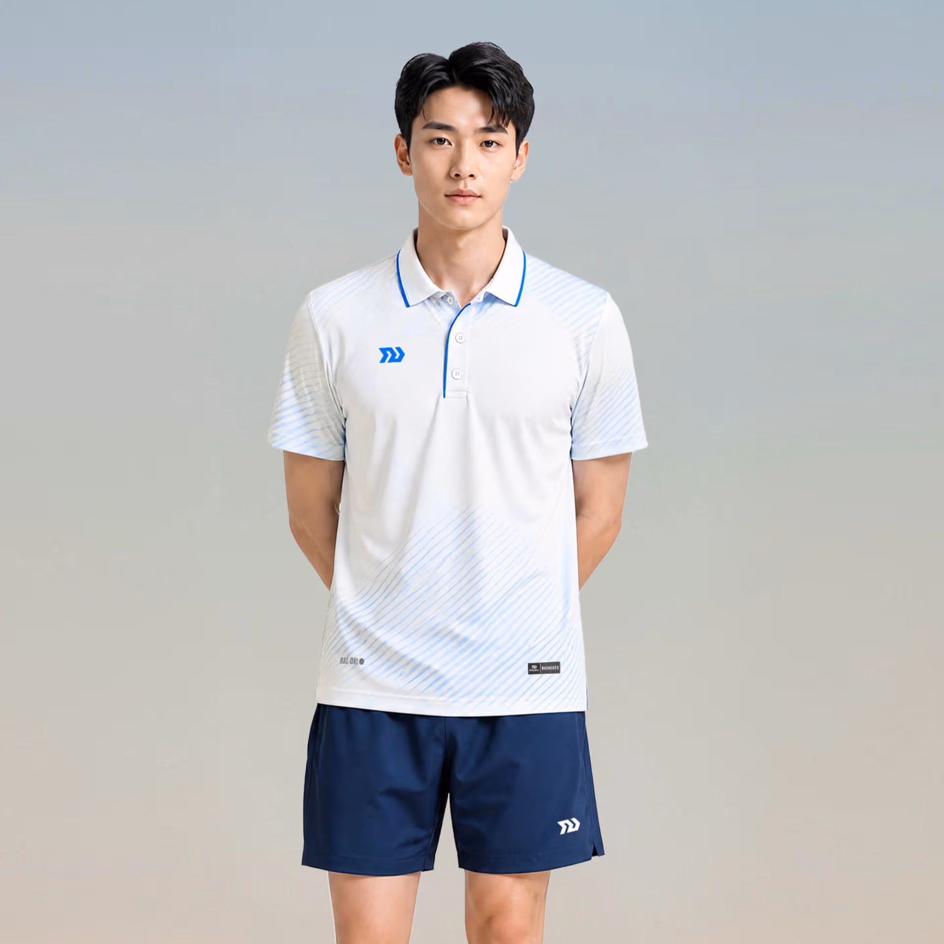 Áo thể thao cổ trụ Nam Bulbal Draco Trắng Biển 1