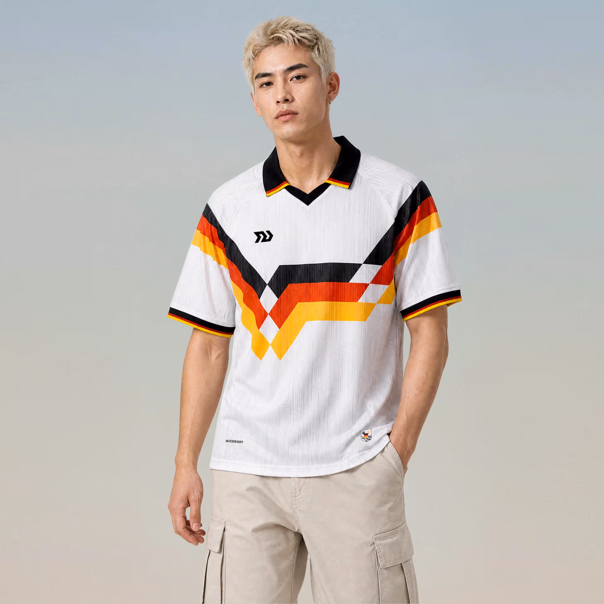 Áo Polo Bulbal Jersey WC26 Trắng Đen 1