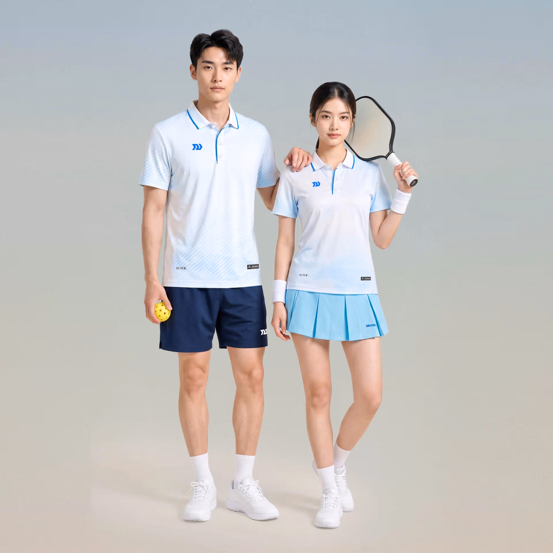 Áo thể thao cổ trụ Nam Bulbal Draco Trắng Biển 8