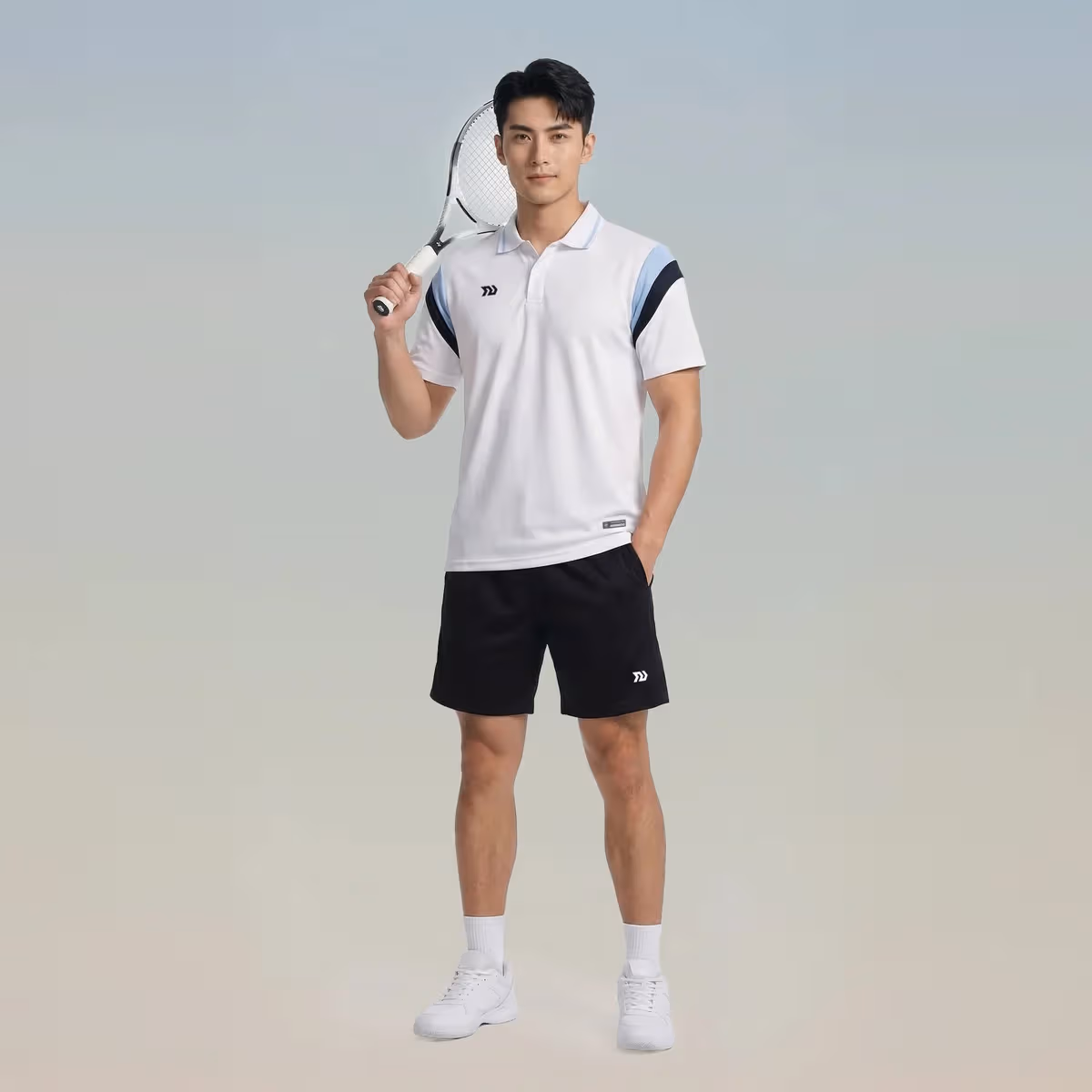 Áo Polo Thể Thao Nam Bulbal Pawn Trắng Biển