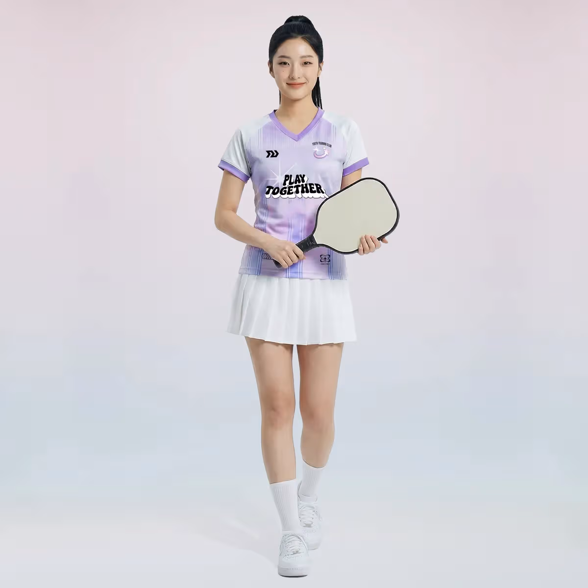 Áo Thể Thao Nữ Bulbal Teemie TM02 Trắng Tím