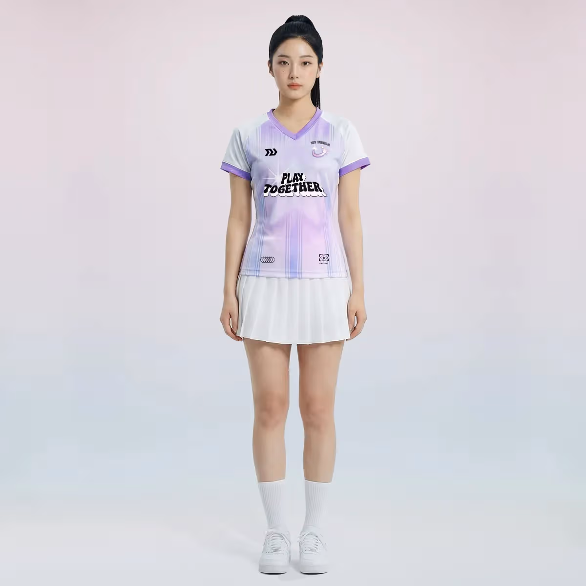 Áo Thể Thao Nữ Bulbal Teemie TM02 Trắng Tím