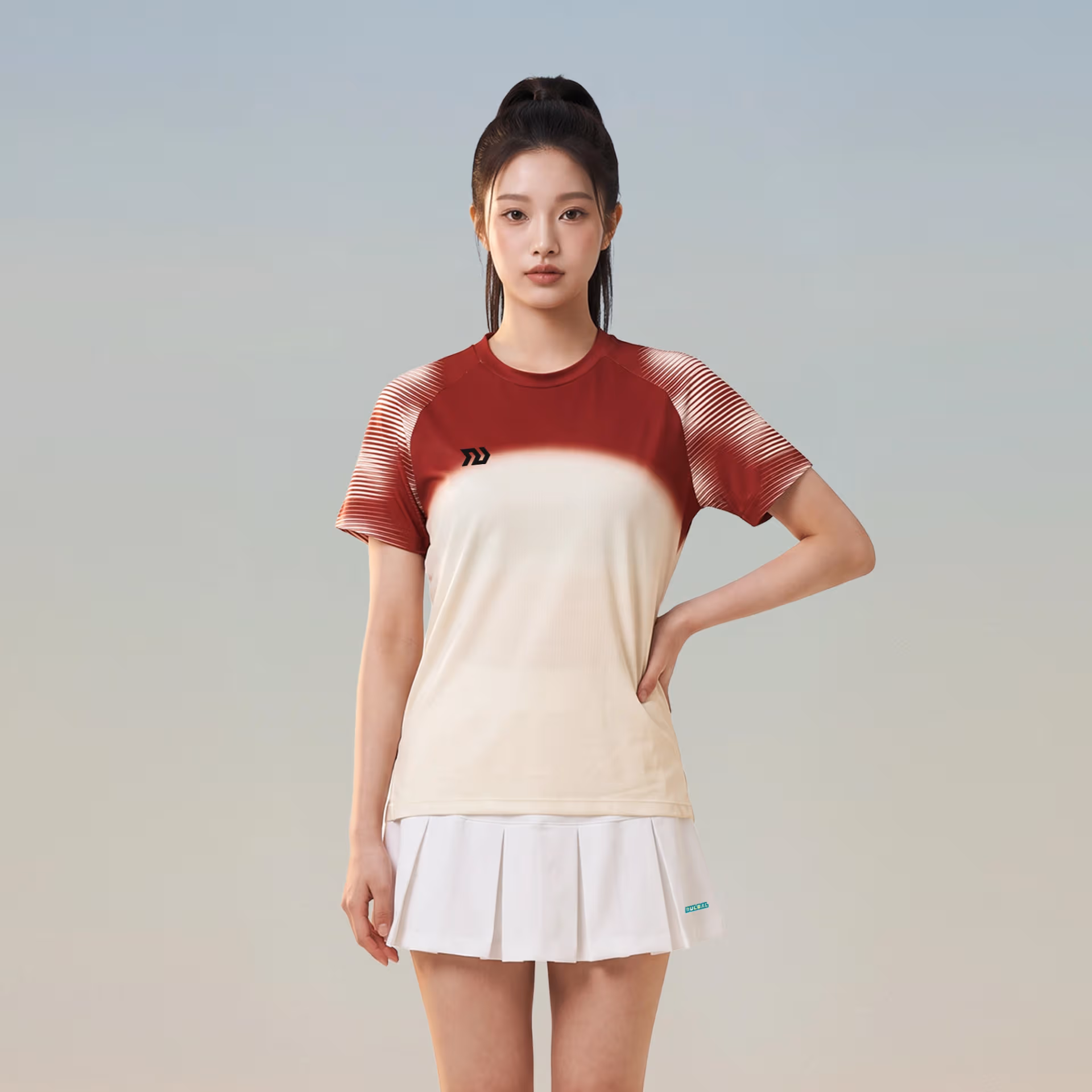 Áo thể thao Nữ Bulbal Lumar 02 Kem Đỏ 1