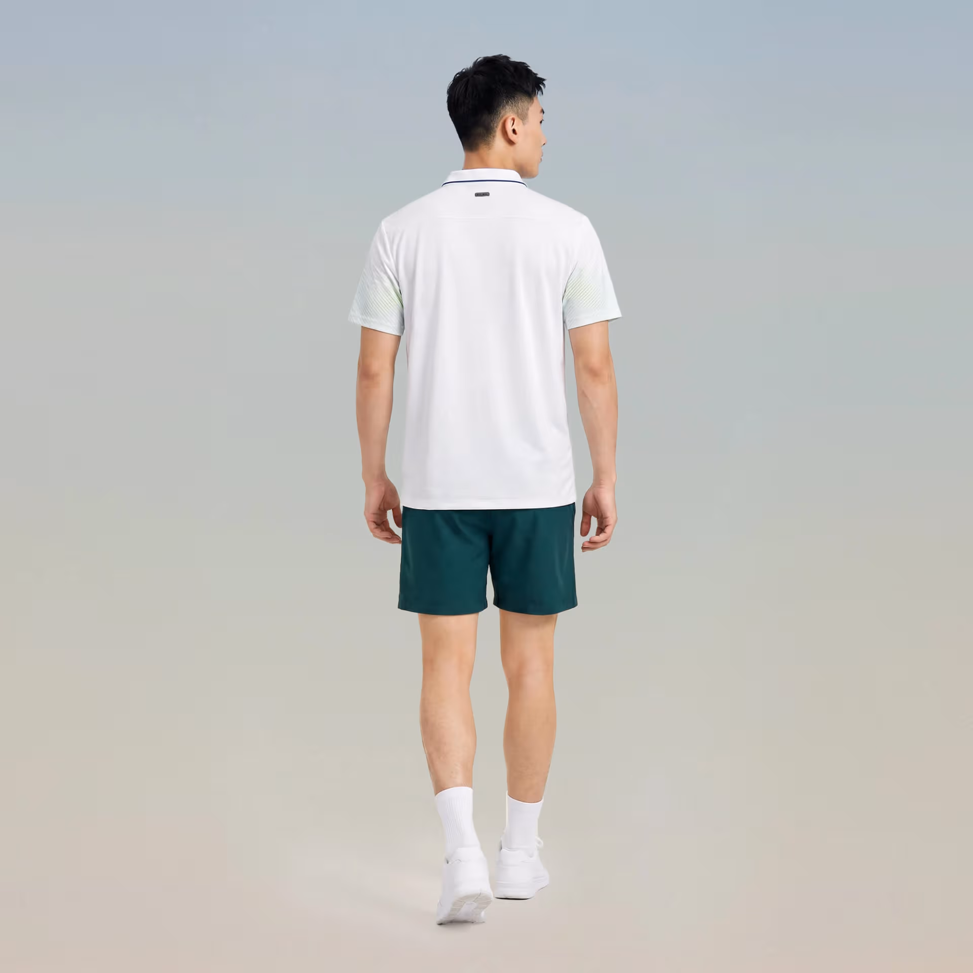Áo thể thao cổ trụ Nam Bulbal Draco Trắng Lá 5