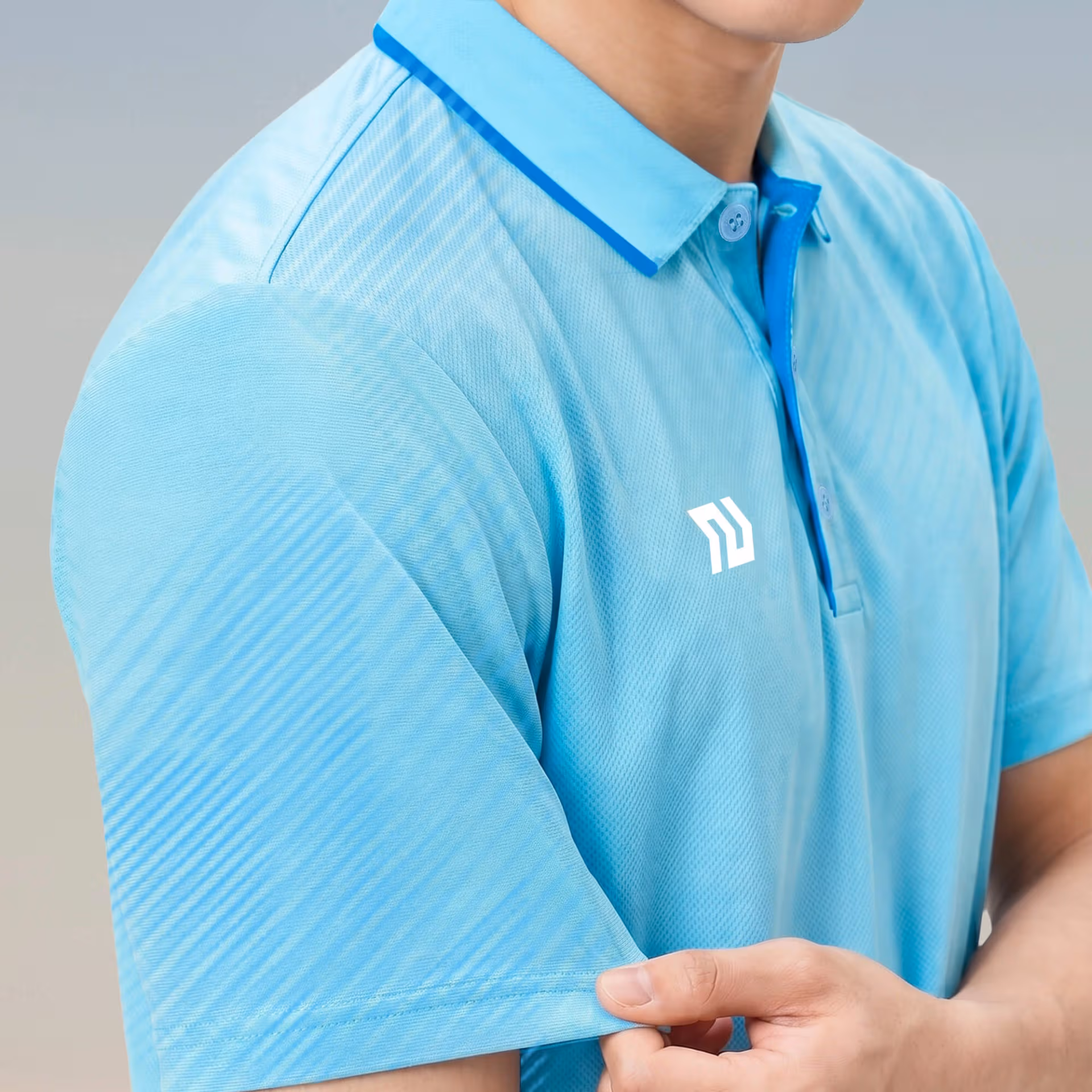 Áo thể thao cổ trụ Nam Bulbal Draco Thiên Thanh 3