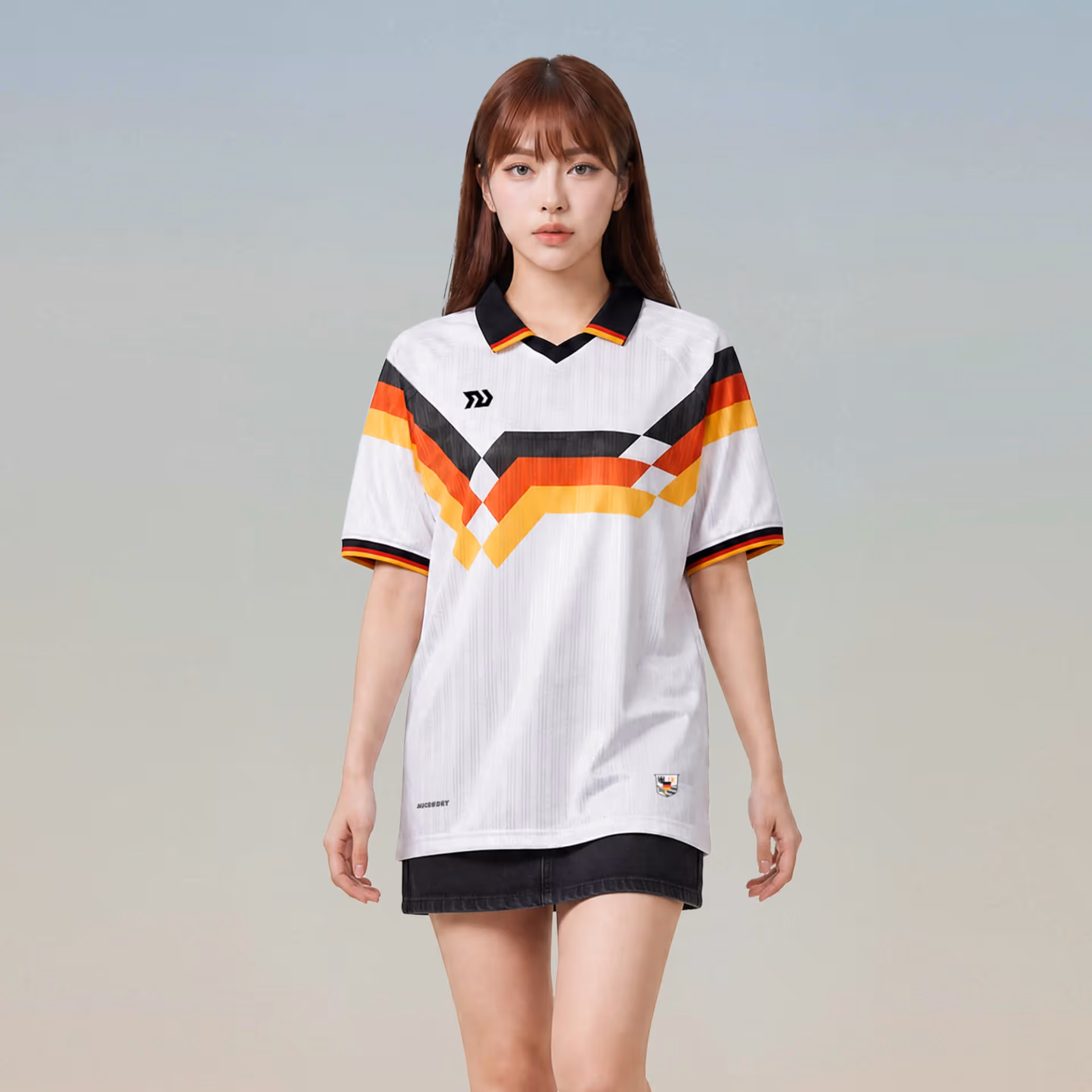 Áo Polo Bulbal Jersey WC26 Trắng Đen 2