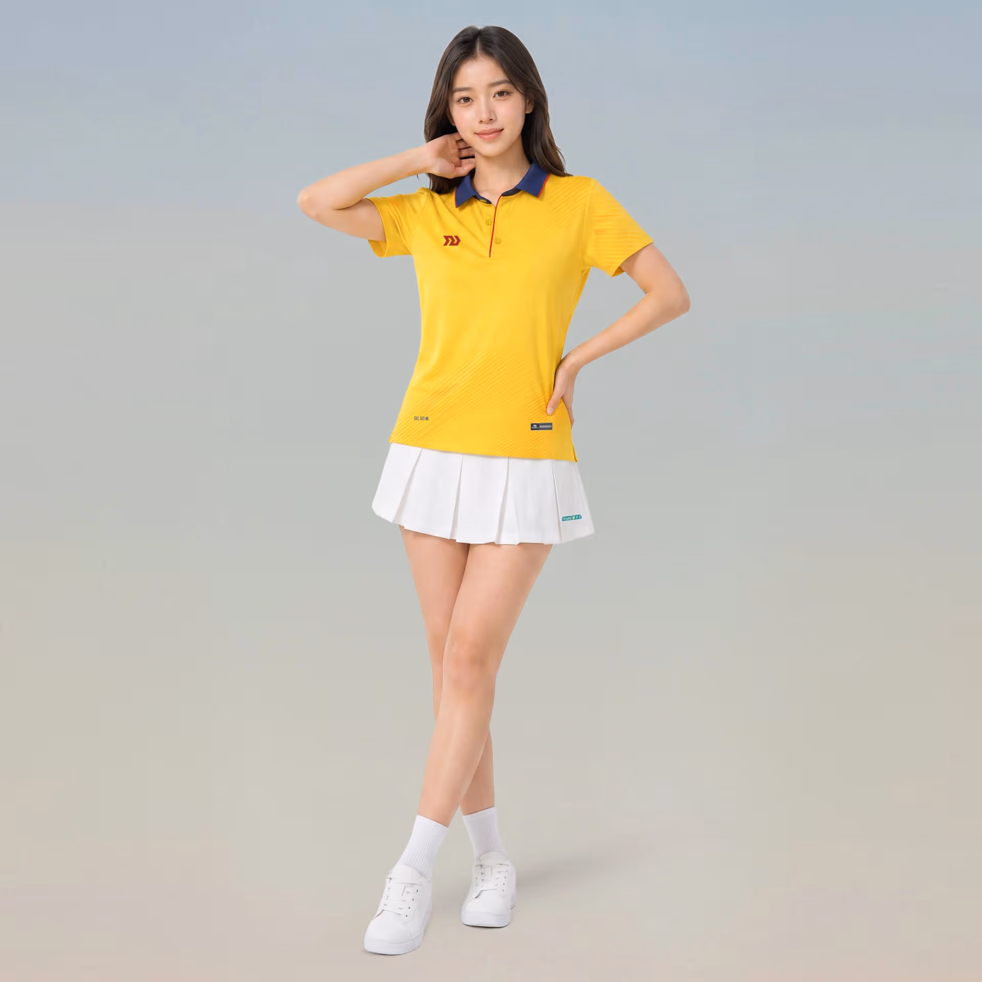 Áo thể thao cổ trụ Nữ Bulbal Draco Vàng 6
