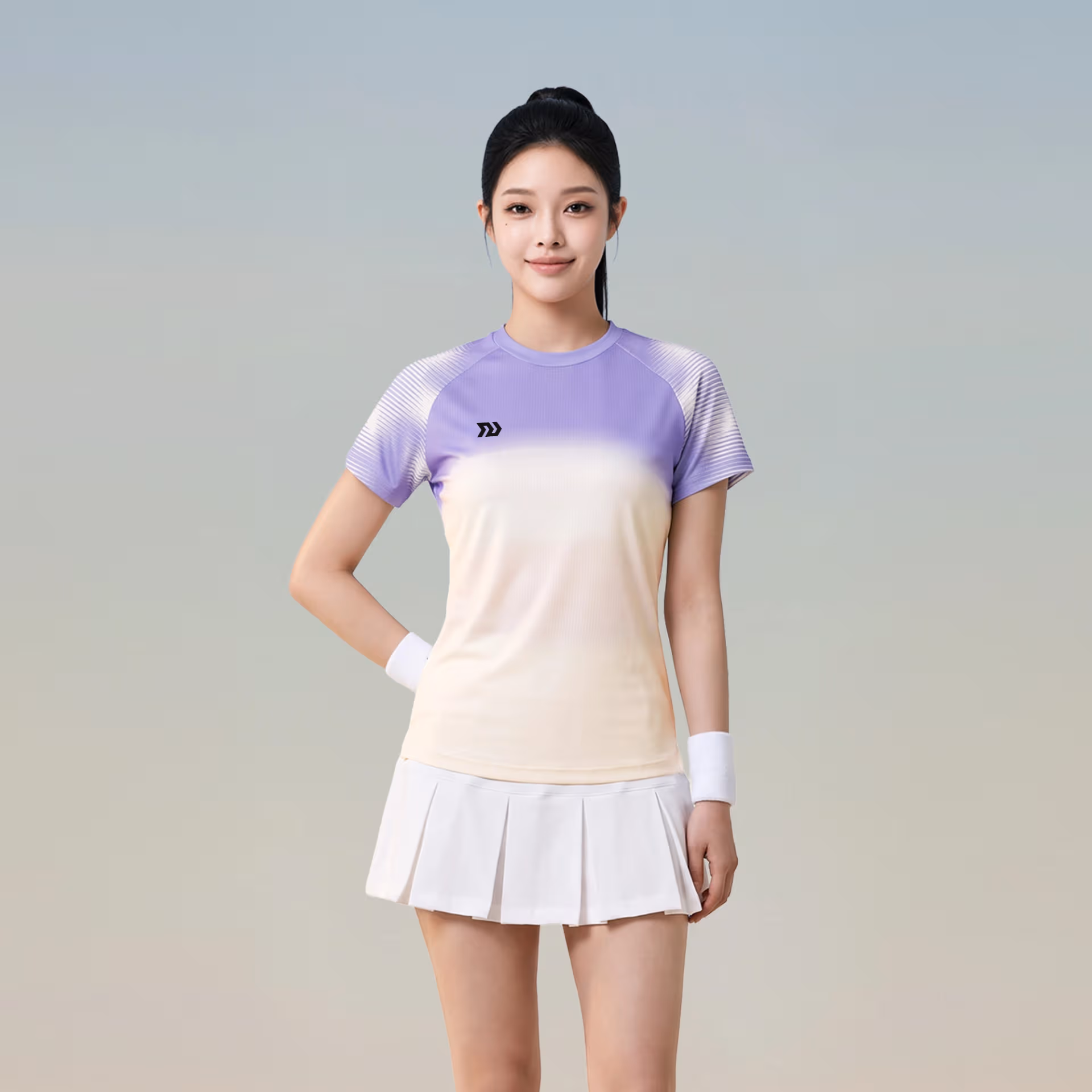 Áo thể thao Nữ Bulbal Lumar 02 Kem Tím 1