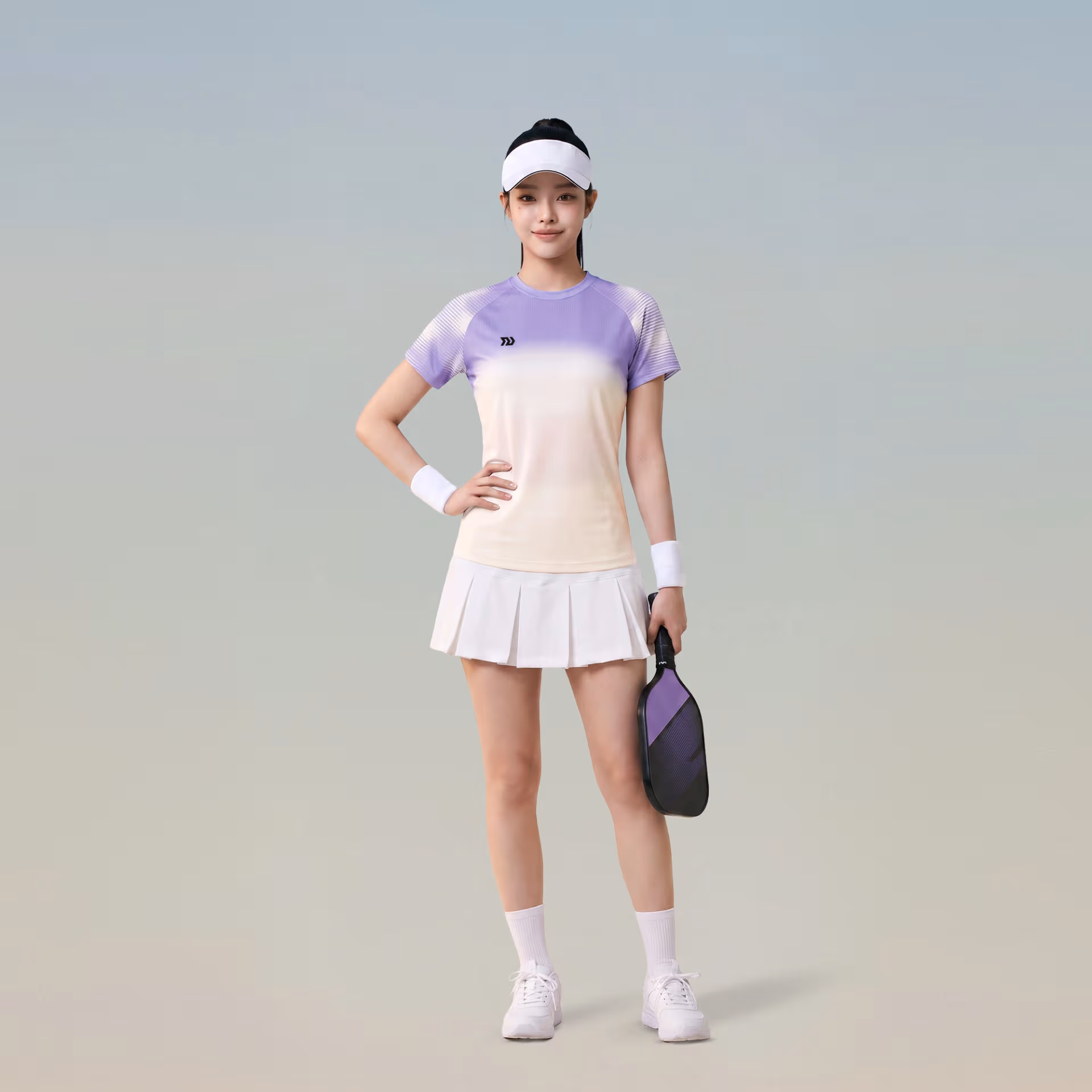 Áo thể thao Nữ Bulbal Lumar 02 Kem Tím 7
