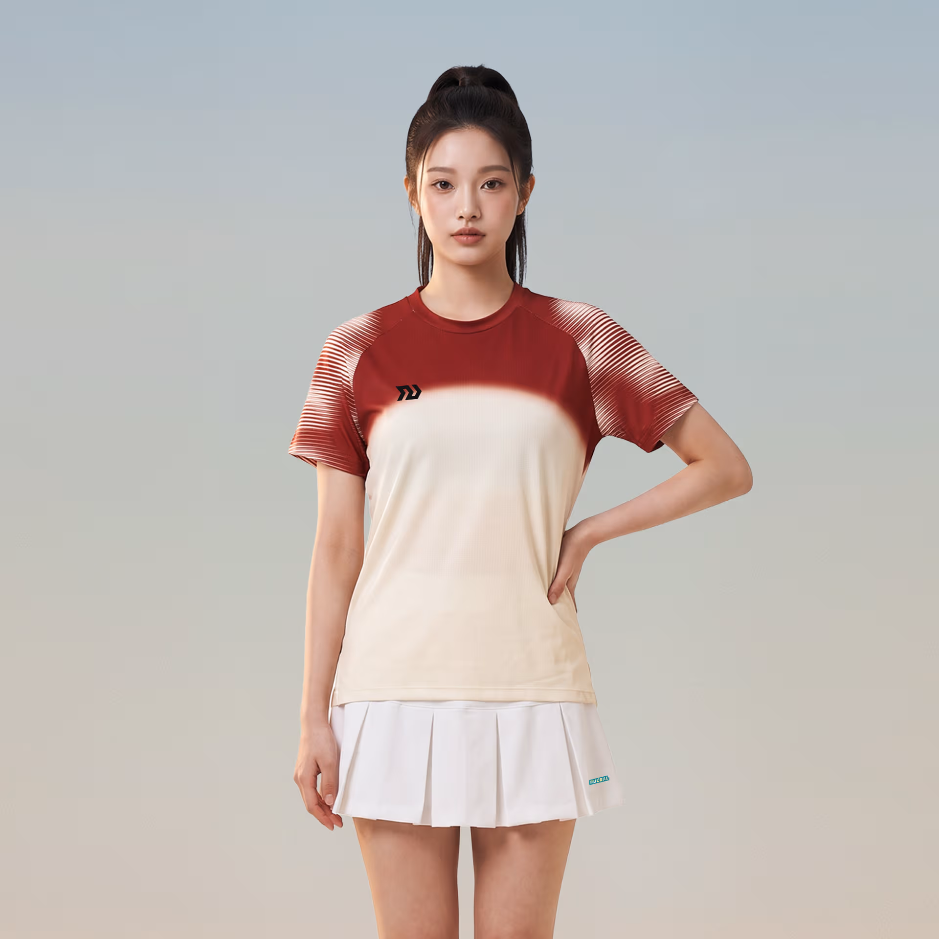 Áo thể thao Nữ Bulbal Lumar 02 Kem Đỏ