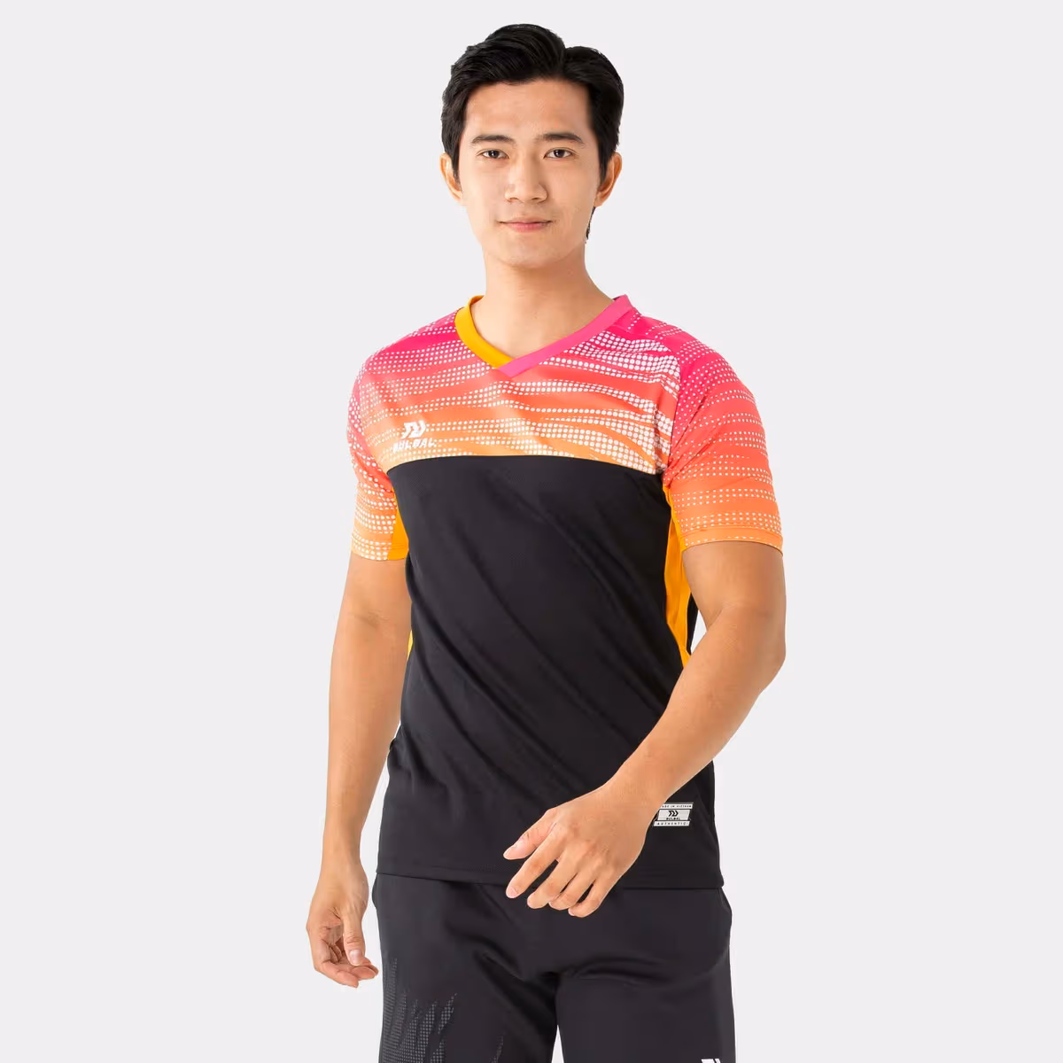 Áo Cầu Lông Nam Bulbal Bat1004 Hồng Cam Đen