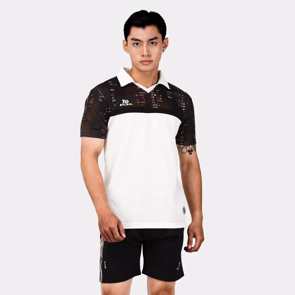 Áo Cầu Lông Nam Nữ Bulbal Glitch BAT1006 Trắng