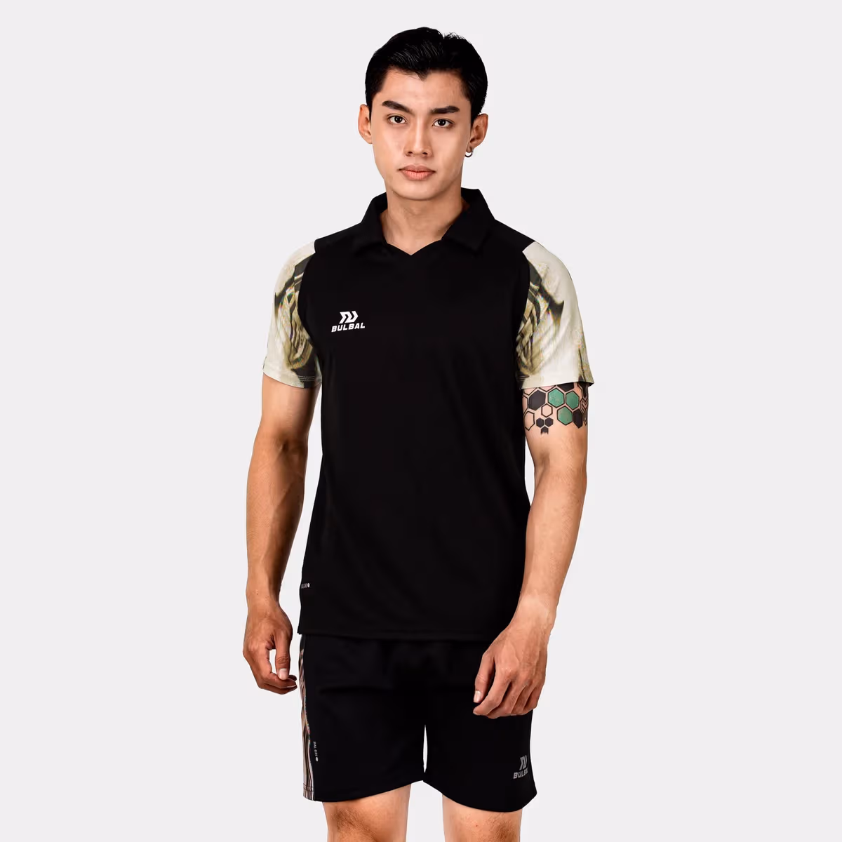 Áo Cầu Lông Nam Nữ Bulbal Glitch BAT1007 Đen