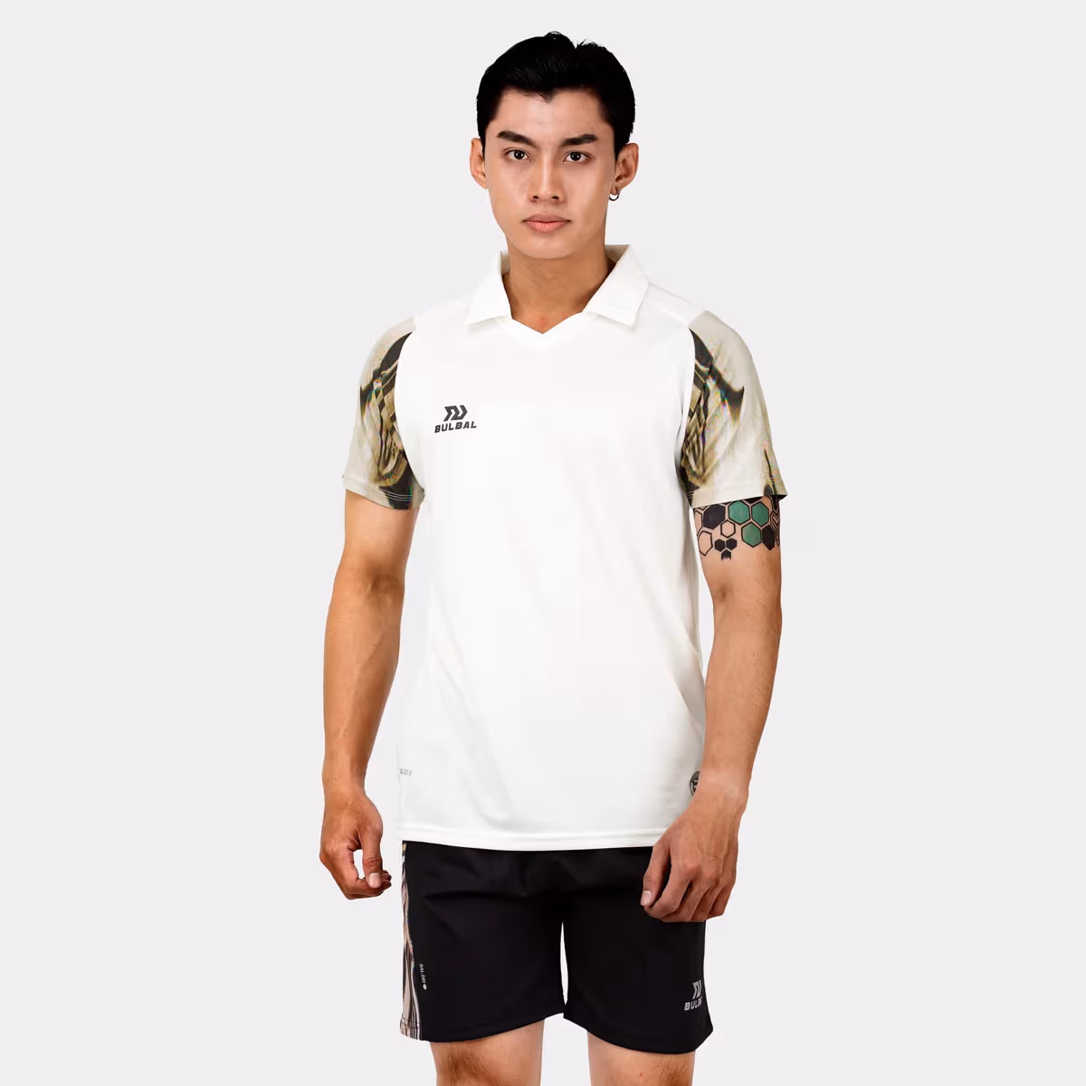 Áo Cầu Lông Nam Nữ Bulbal Glitch BAT1007 Trắng