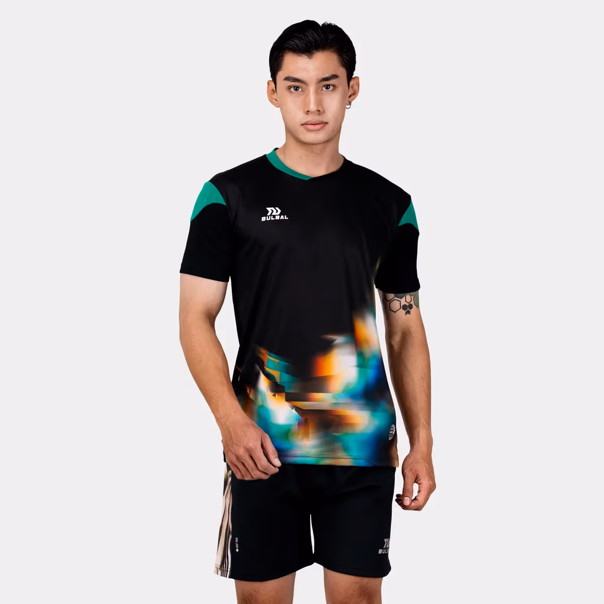 Áo Cầu Lông Nam Nữ Bulbal Glitch BAT1008 Đen