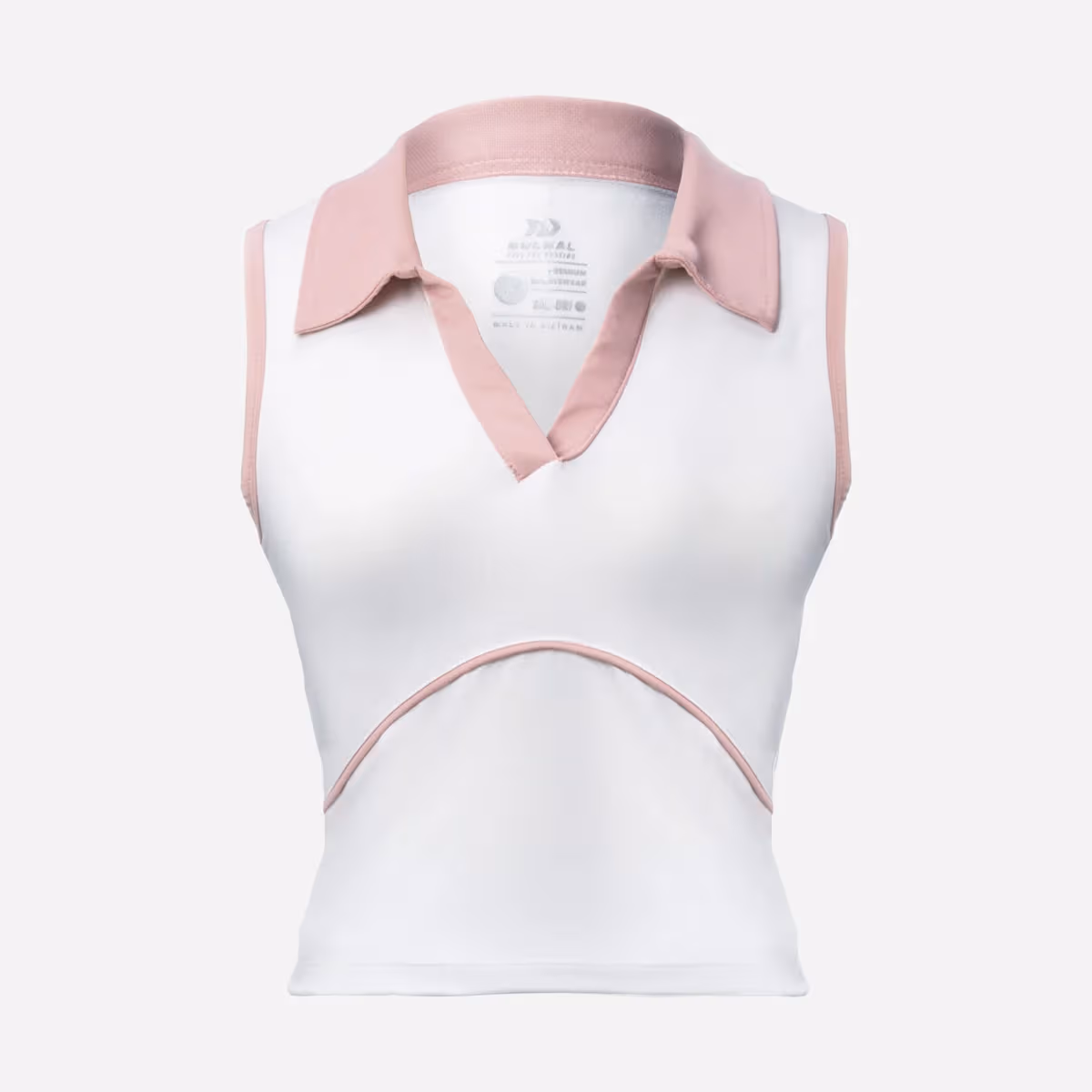 Áo croptop Bulbal Topsy V Trắng Hồng