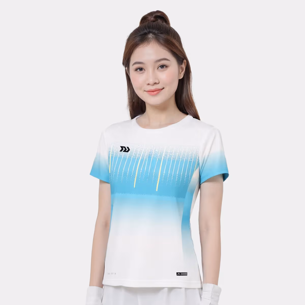 Áo Thun Thể Thao Nữ Bulbal Ryden Trắng Xanh