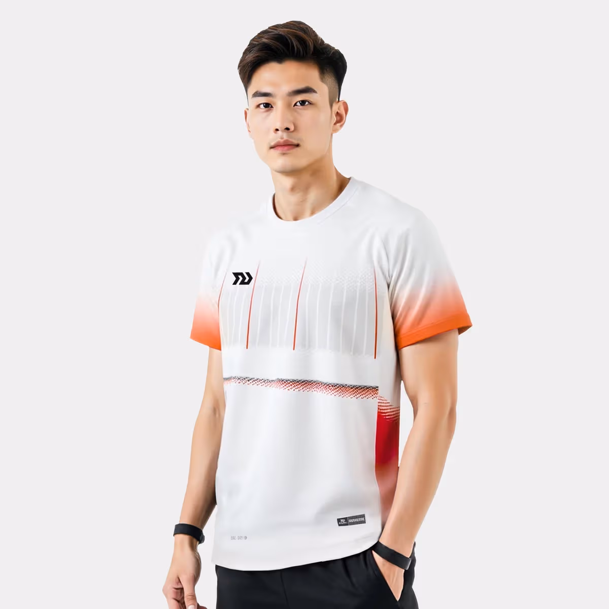 Áo Thun Thể Thao Nam Bulbal Ryden Trắng Đỏ