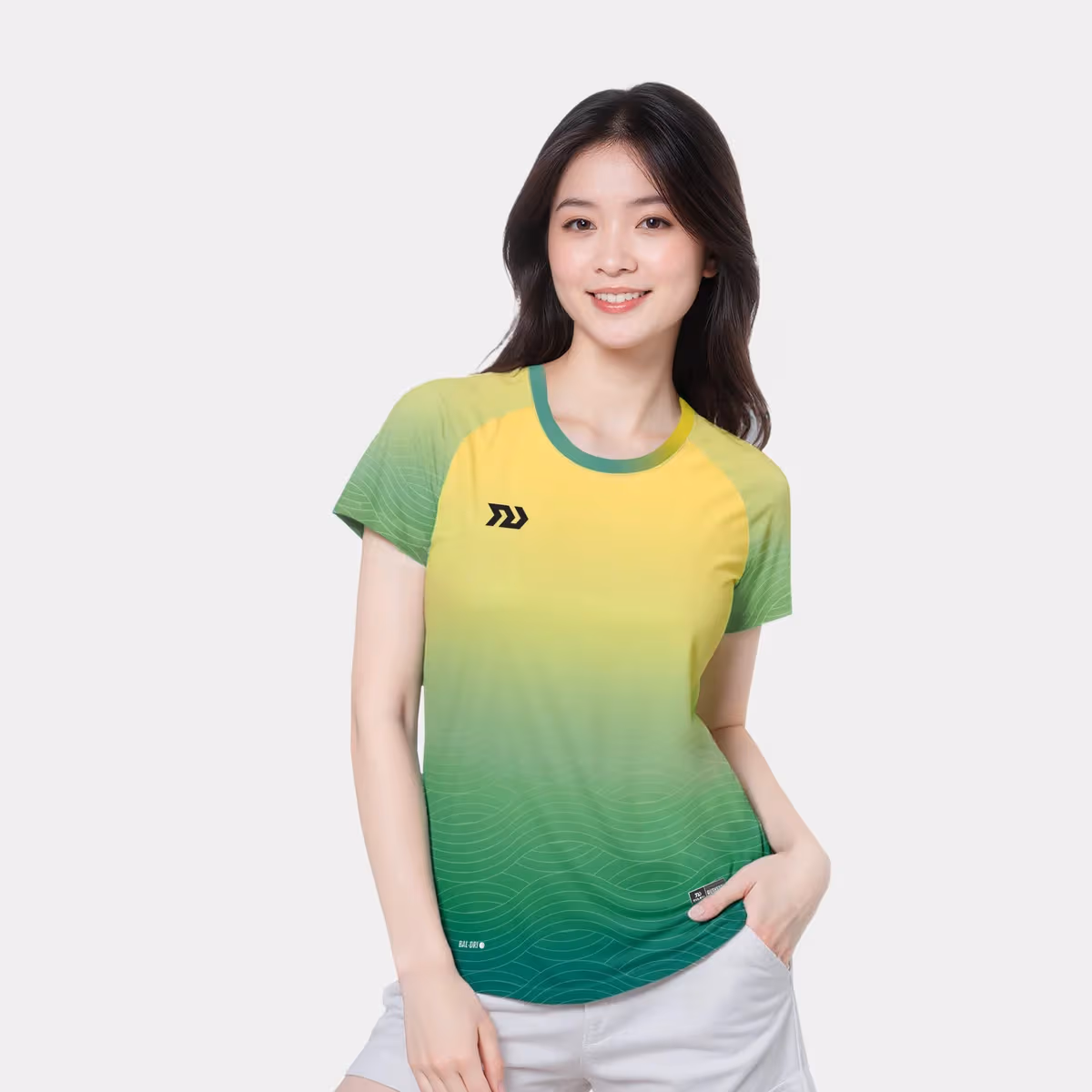 Áo Thun Thể Thao Nữ Bulbal Triwave Vàng Xanh