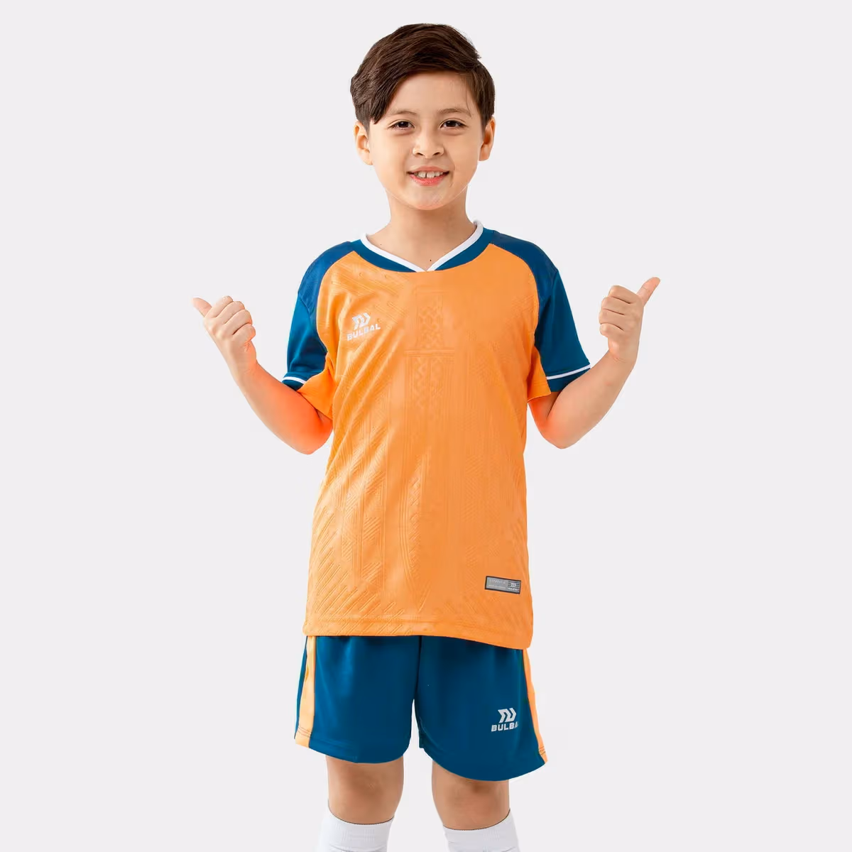 Bộ Quần Áo Bóng Đá Trẻ Em Bulbal Belona 2 Cam Đào