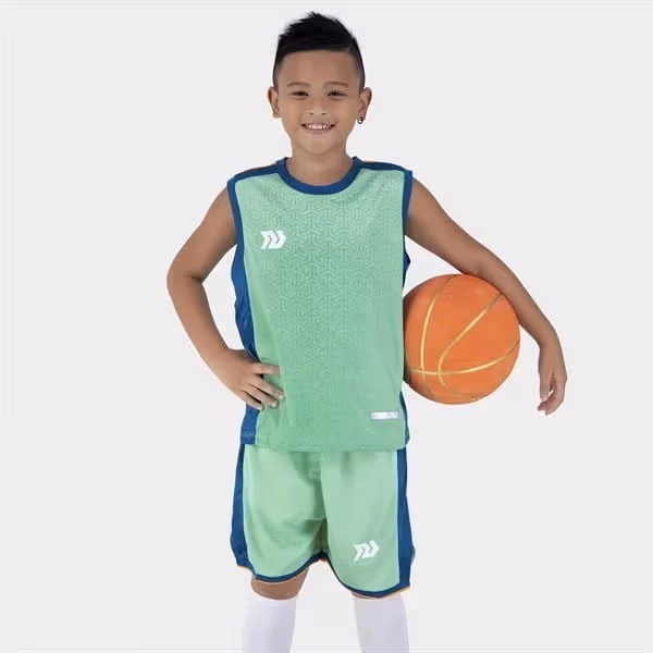 Bộ Quần Áo Bóng Rổ Bulbal Pacy Kid Xanh Ngọc