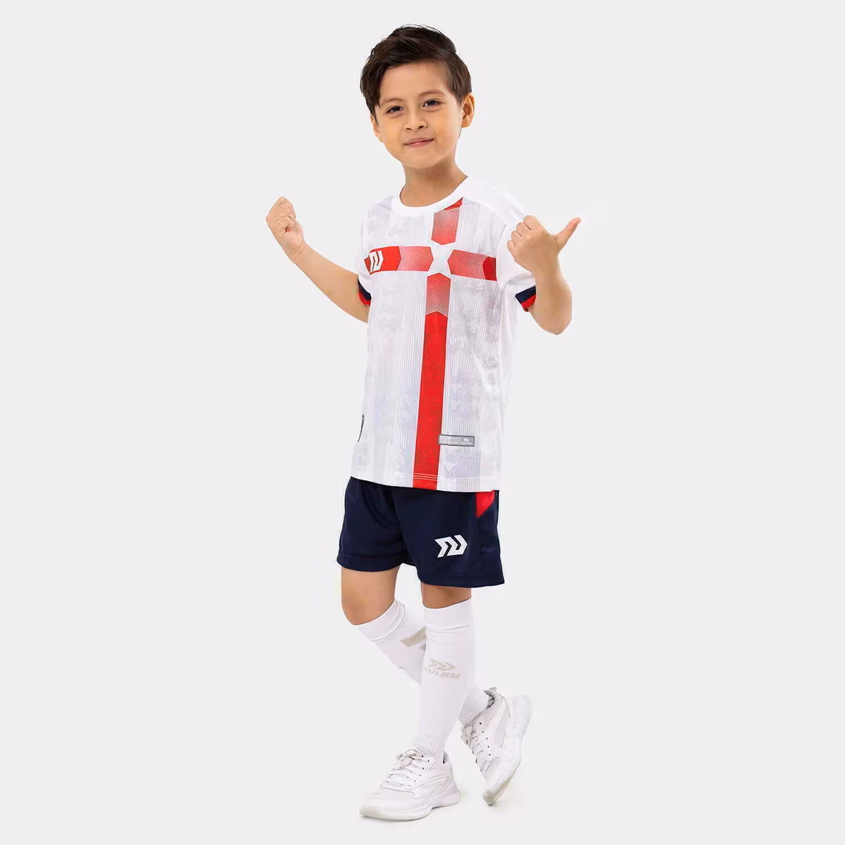 Bộ Quần Áo Bóng Đá Trẻ Em Bulbal Euro Anh - Trắng
