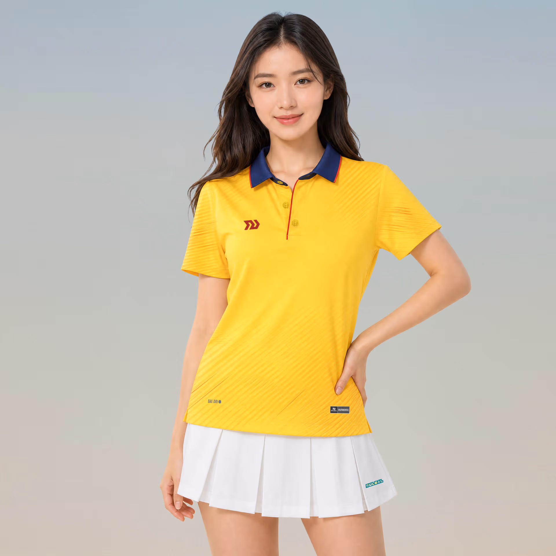 Áo thể thao cổ trụ Nữ Bulbal Draco Vàng