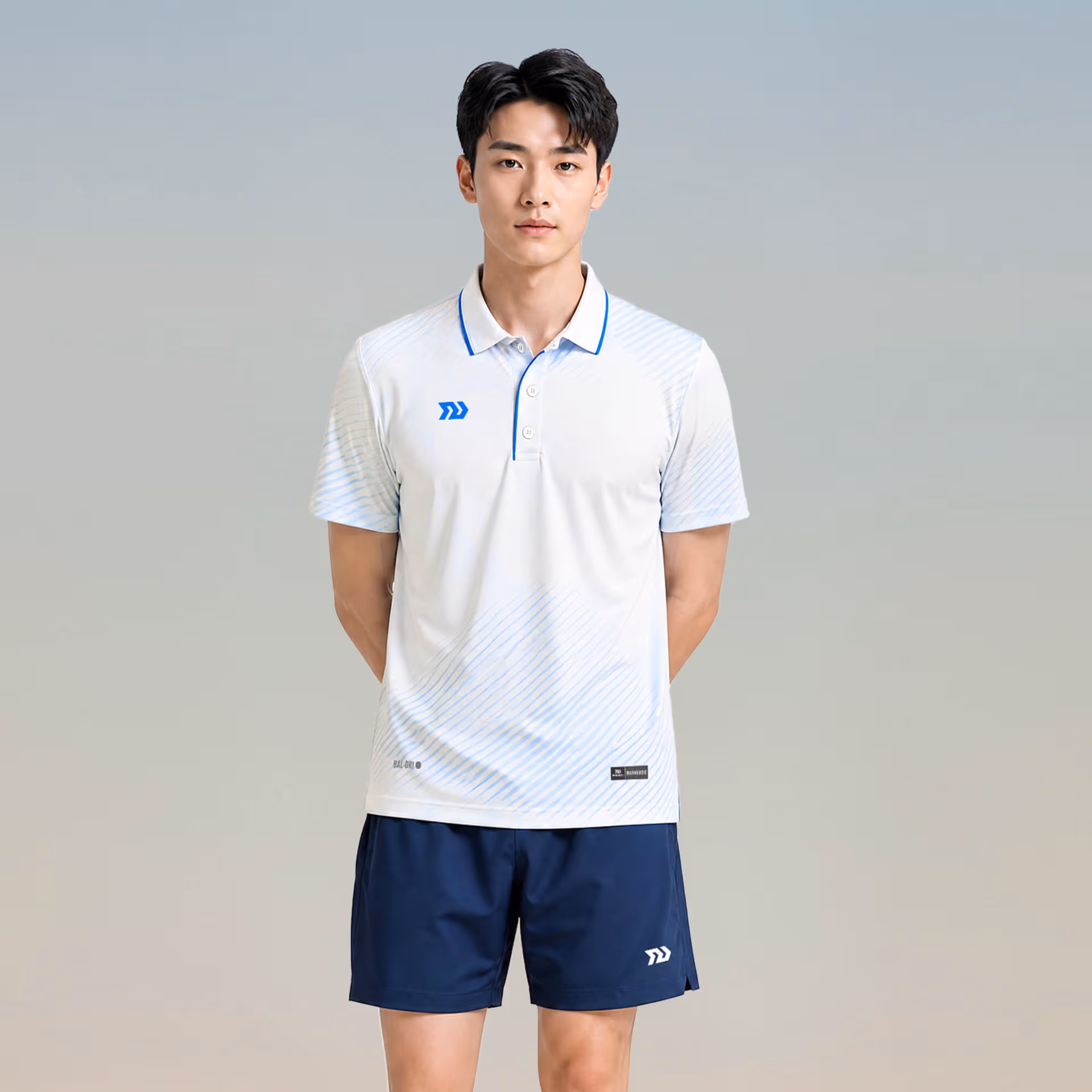 Áo thể thao cổ trụ Nam Bulbal Draco Trắng Biển